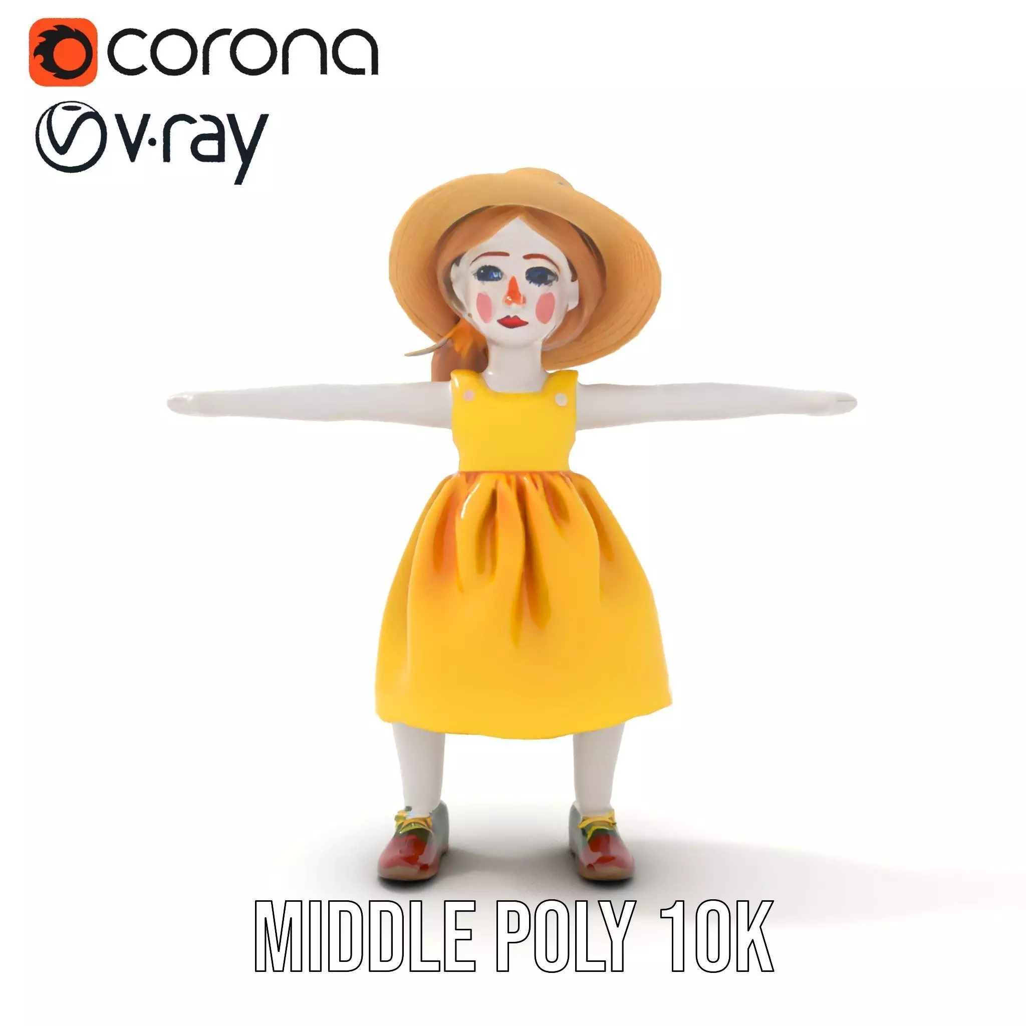 Sunny Doll Dress model pack Low-poly 3D model_16