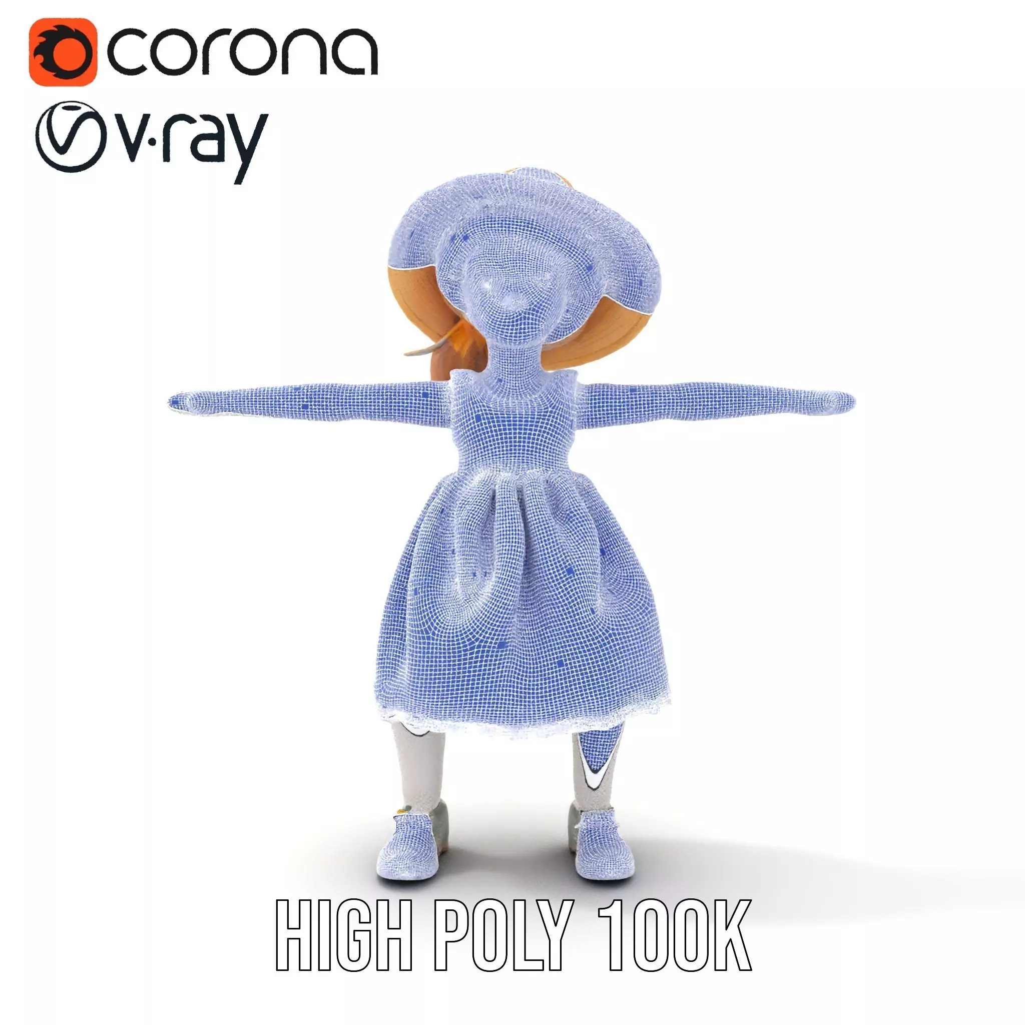 Sunny Doll Dress model pack Low-poly 3D model_34