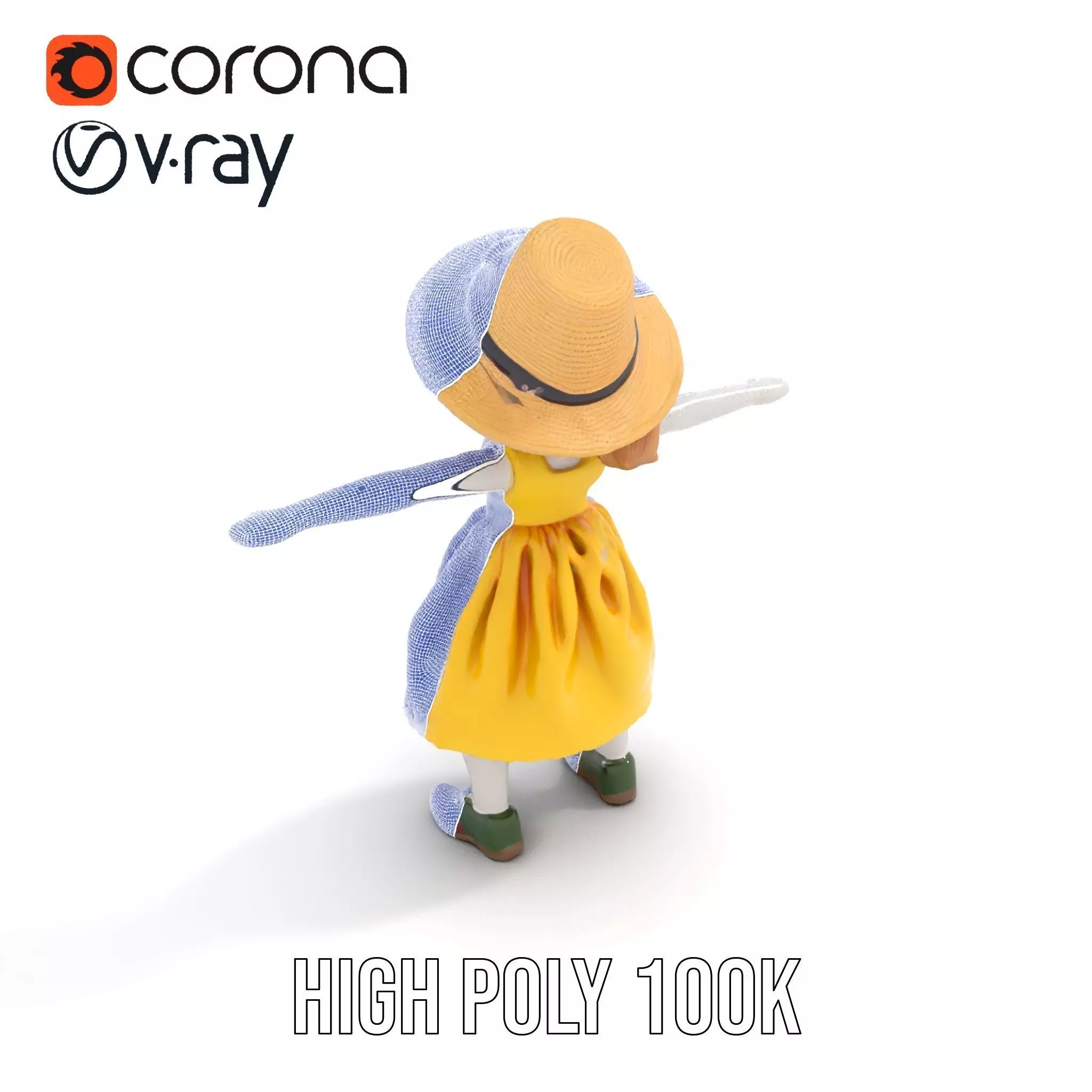 Sunny Doll Dress model pack Low-poly 3D model_32