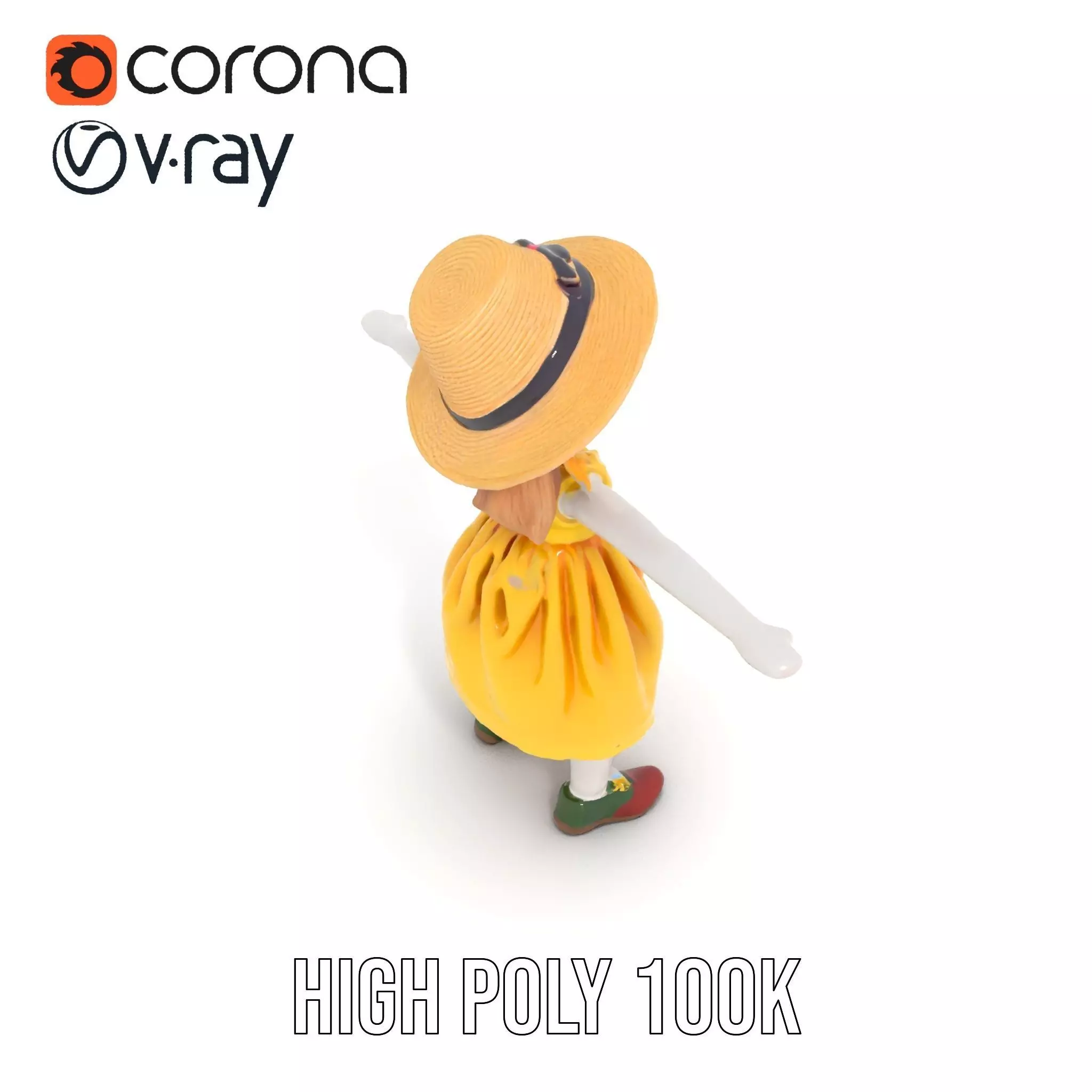 Sunny Doll Dress model pack Low-poly 3D model_26