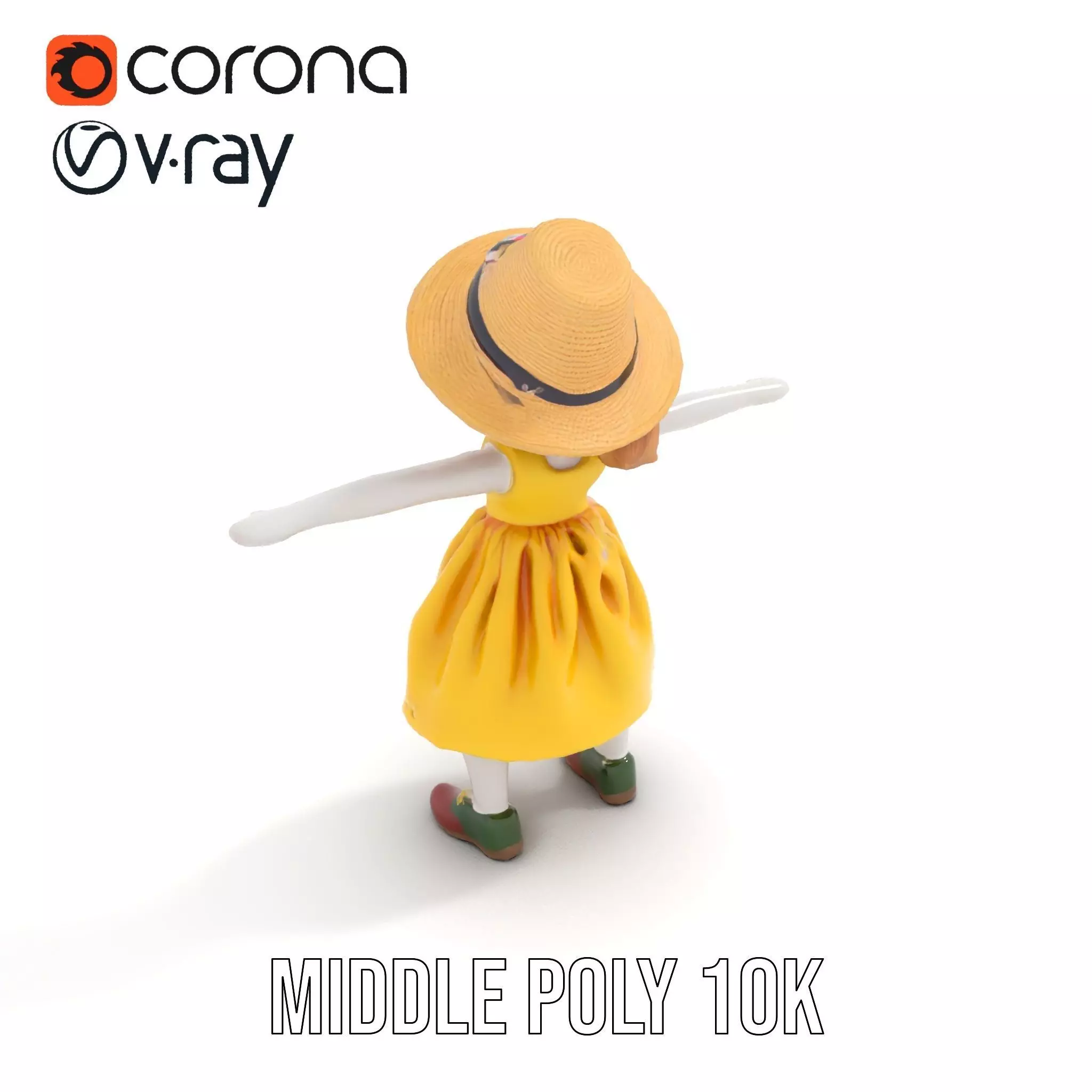 Sunny Doll Dress model pack Low-poly 3D model_11