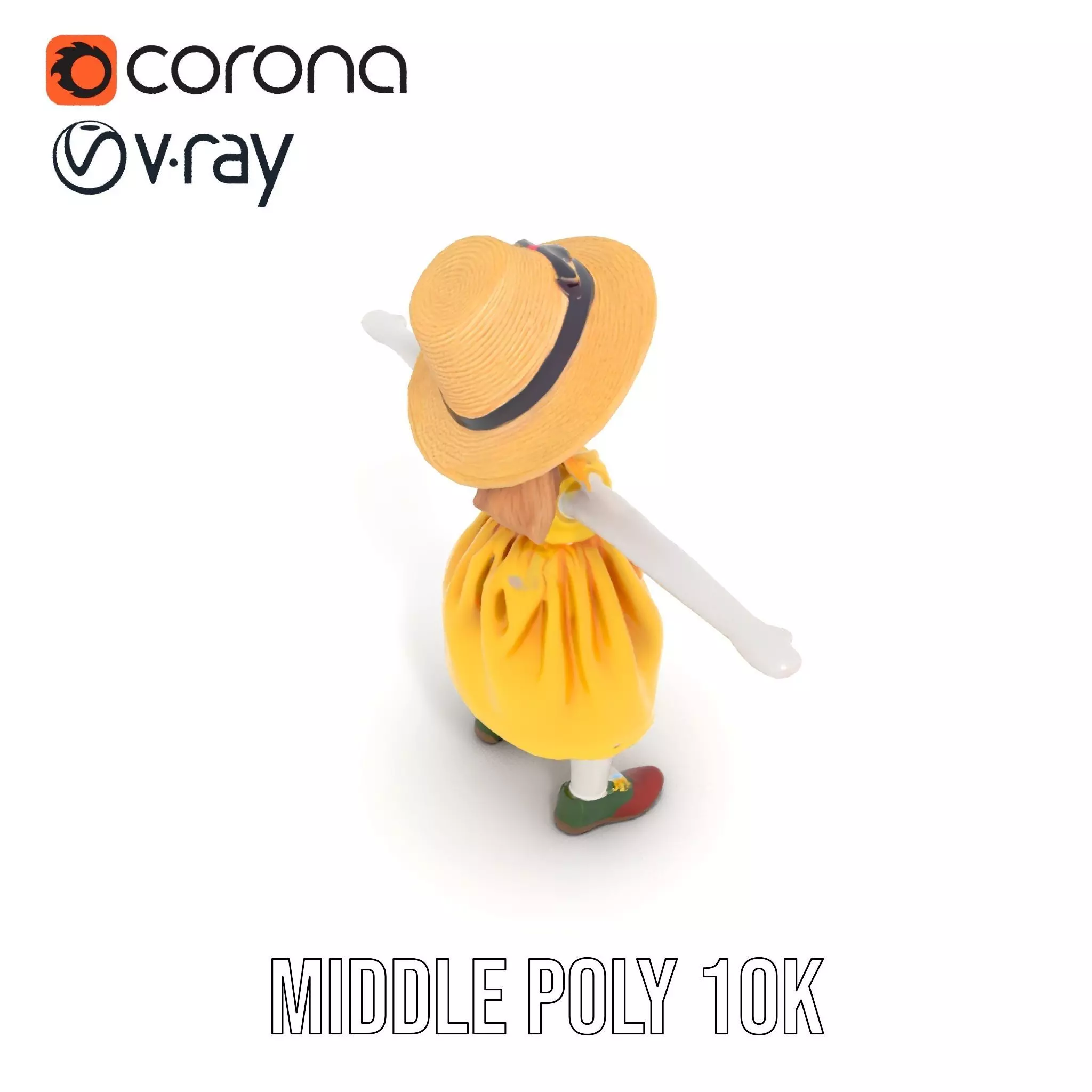 Sunny Doll Dress model pack Low-poly 3D model_6