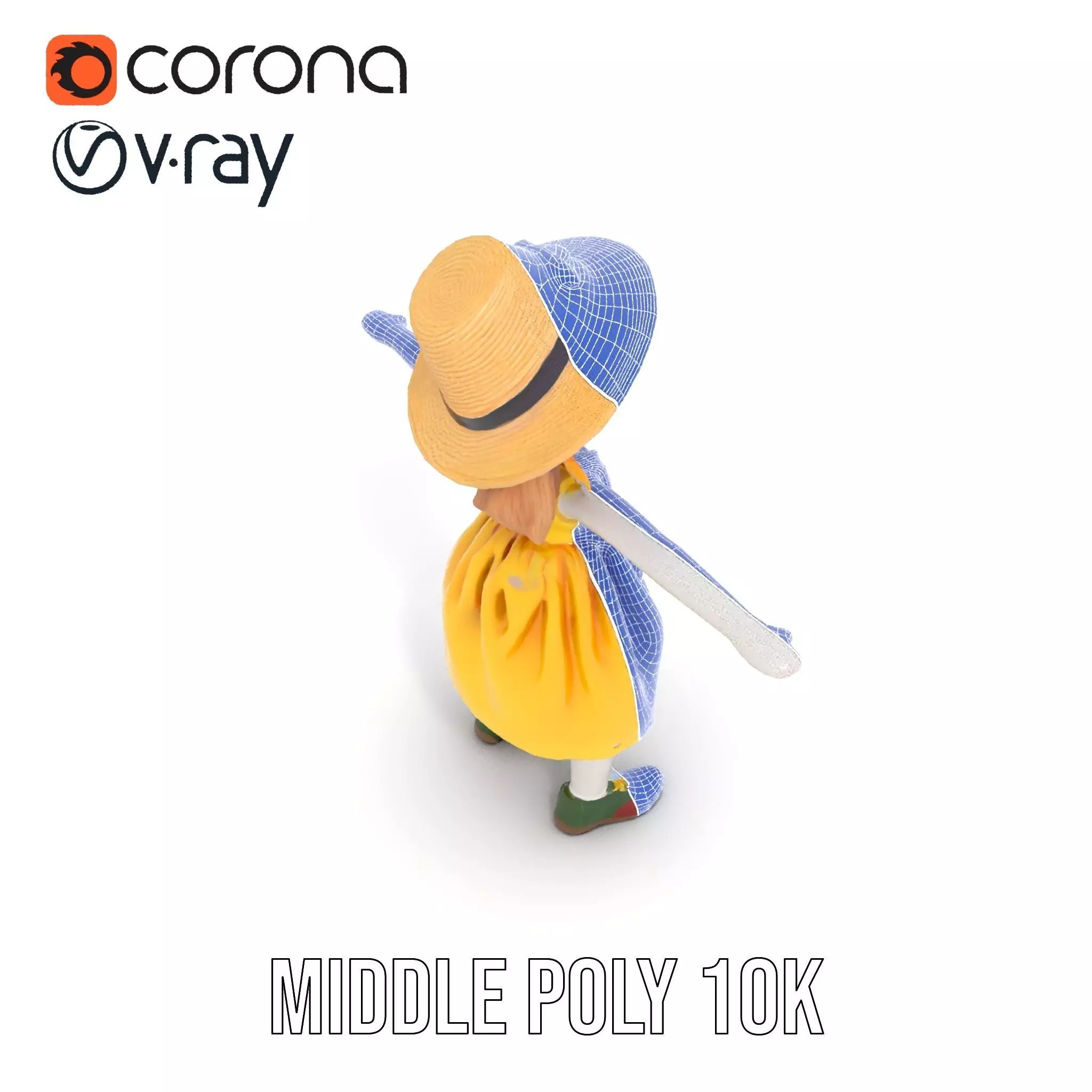 Sunny Doll Dress model pack Low-poly 3D model_5