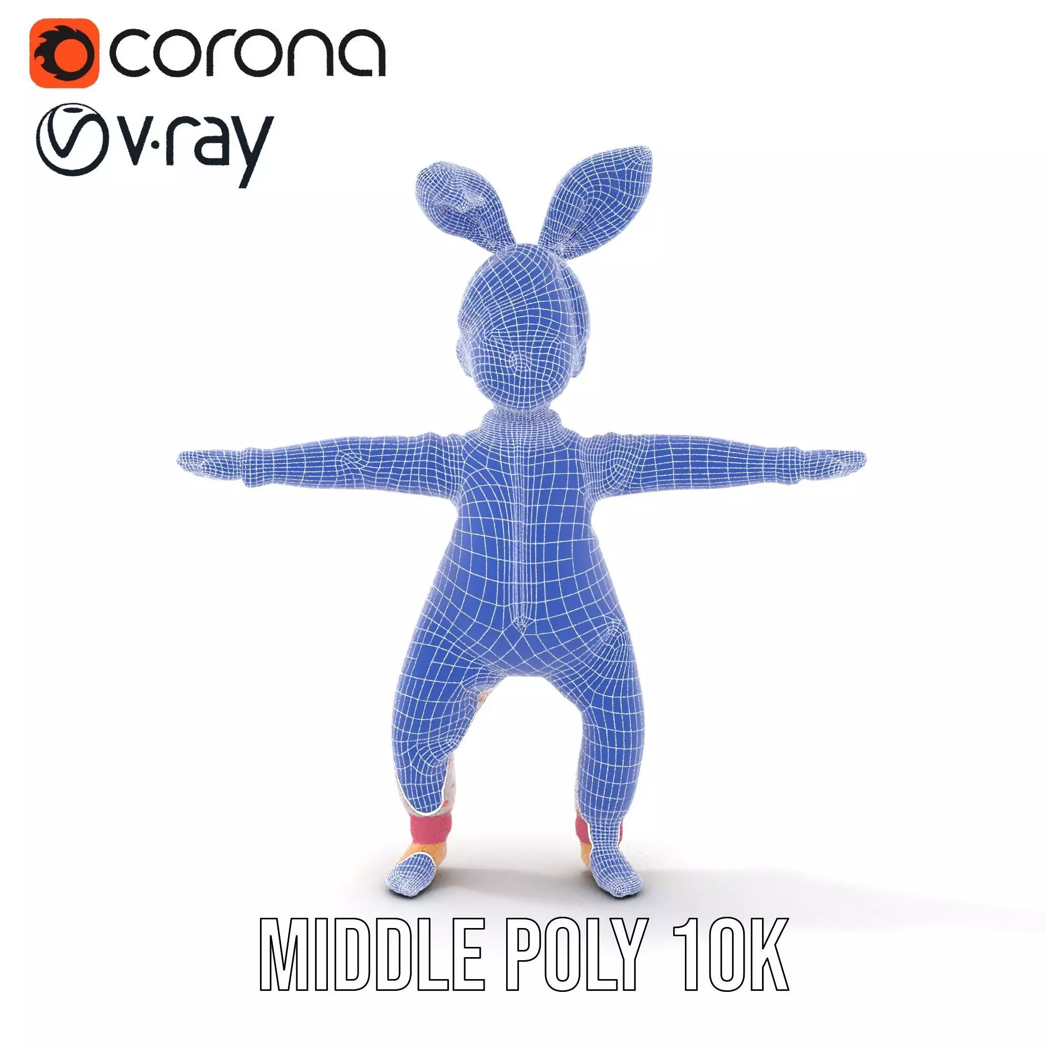 Pink Polka Dot Pajama Doll model pack Low-poly 3D model_15