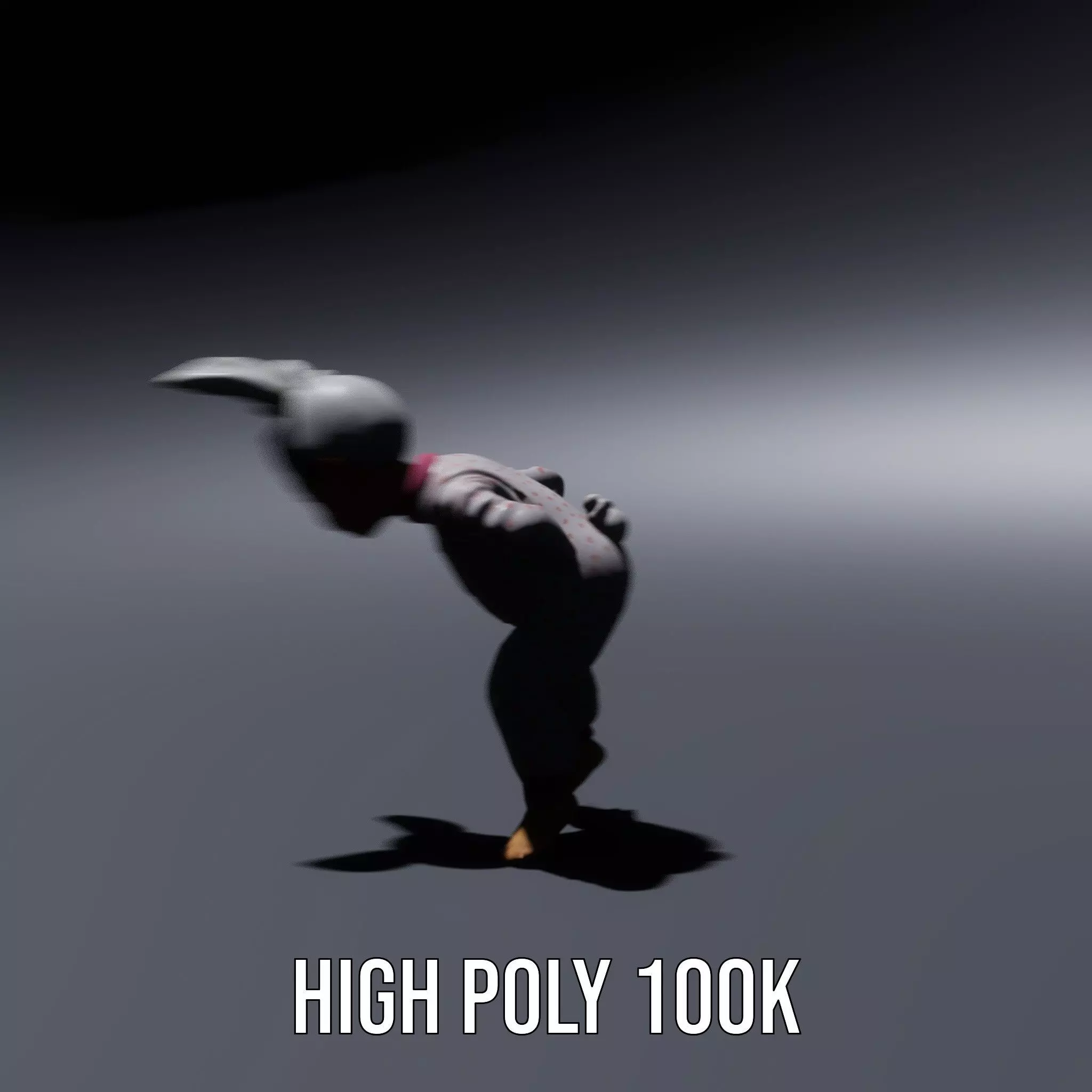 Pink Polka Dot Pajama Doll model pack Low-poly 3D model_8