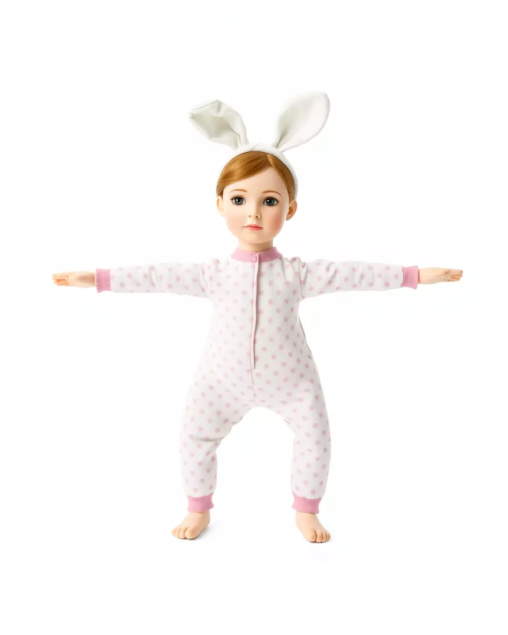 Pink Polka Dot Pajama Doll model pack Low-poly 3D model_2