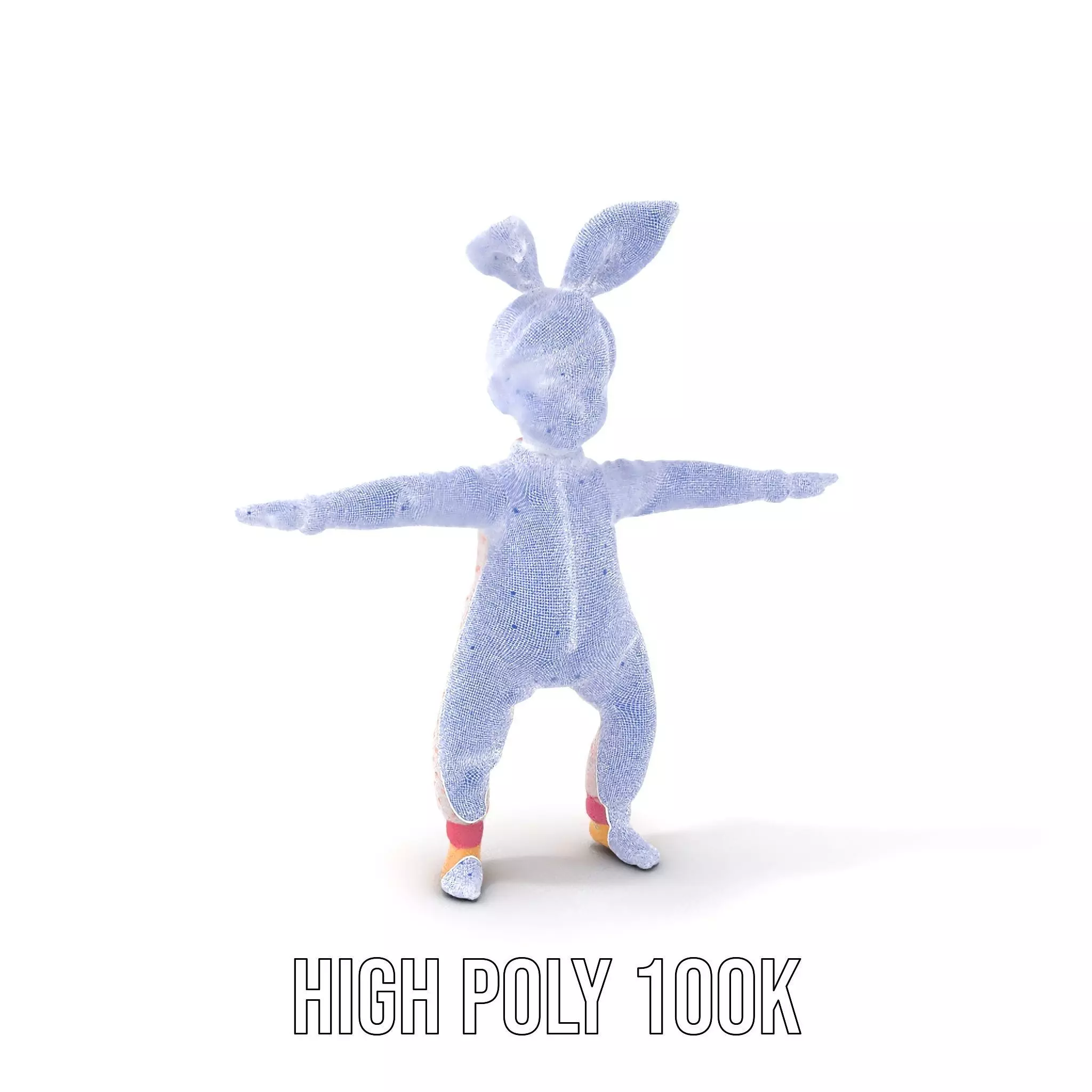 Pink Polka Dot Pajama Doll model pack Low-poly 3D model_4