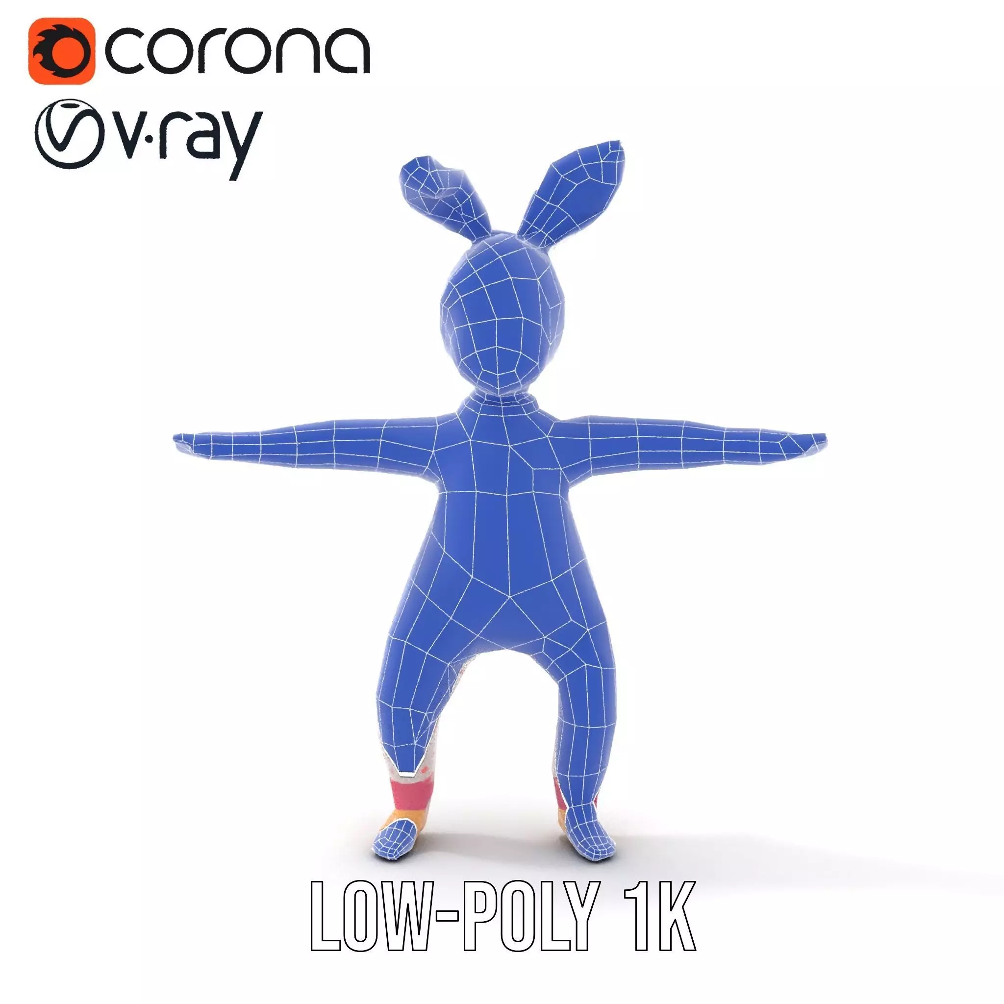 Pink Polka Dot Pajama Doll model pack Low-poly 3D model_27