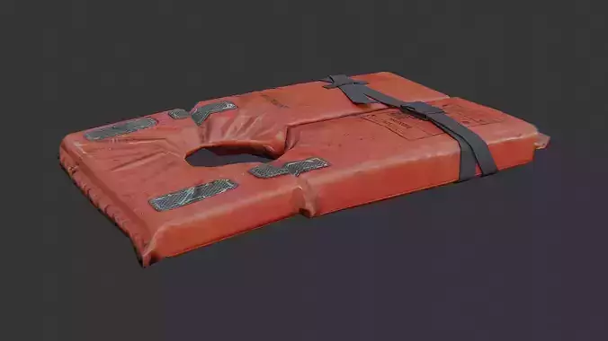 Red safety vest prop for industrial scenes