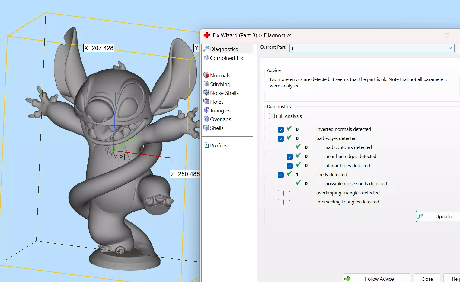 Playful Stitch sculpture 3D print model_2