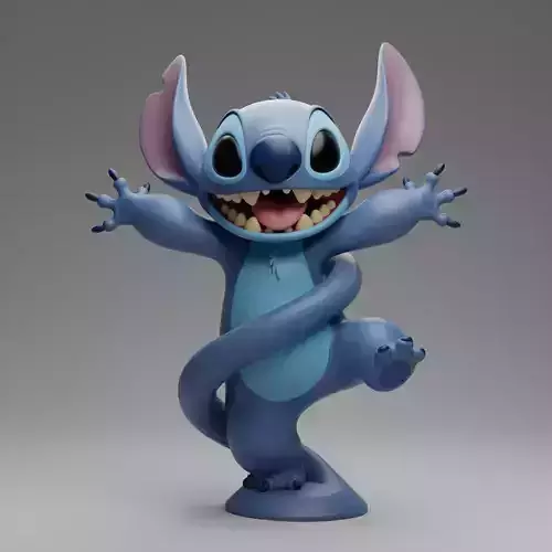 Playful Stitch sculpture 
