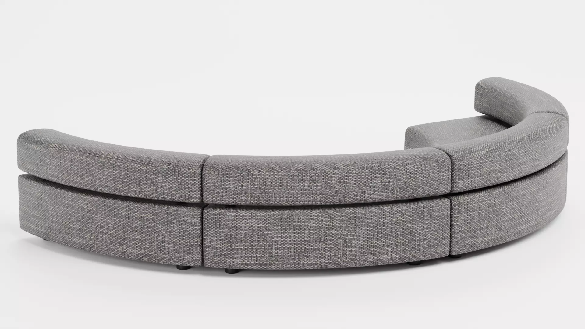 Modular Curved Sofa V1 Low-poly 3D model_5
