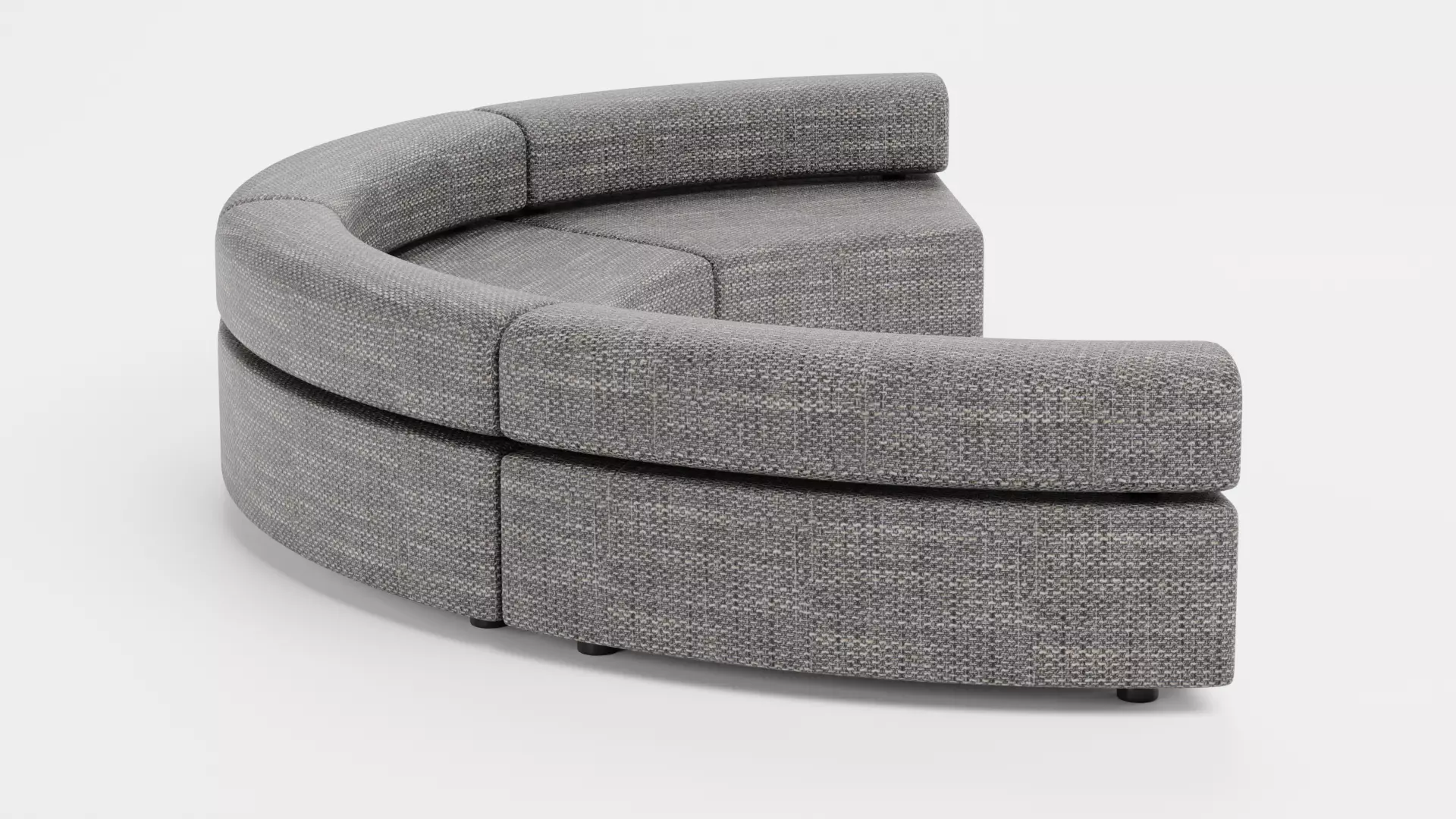 Modular Curved Sofa V1 Low-poly 3D model_4