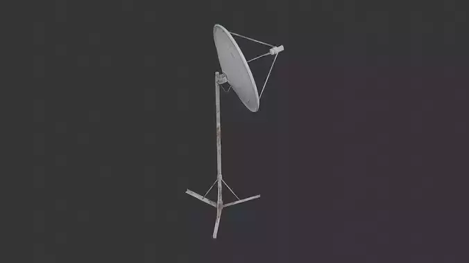 Satellite Dish with Stand Realistic Prop