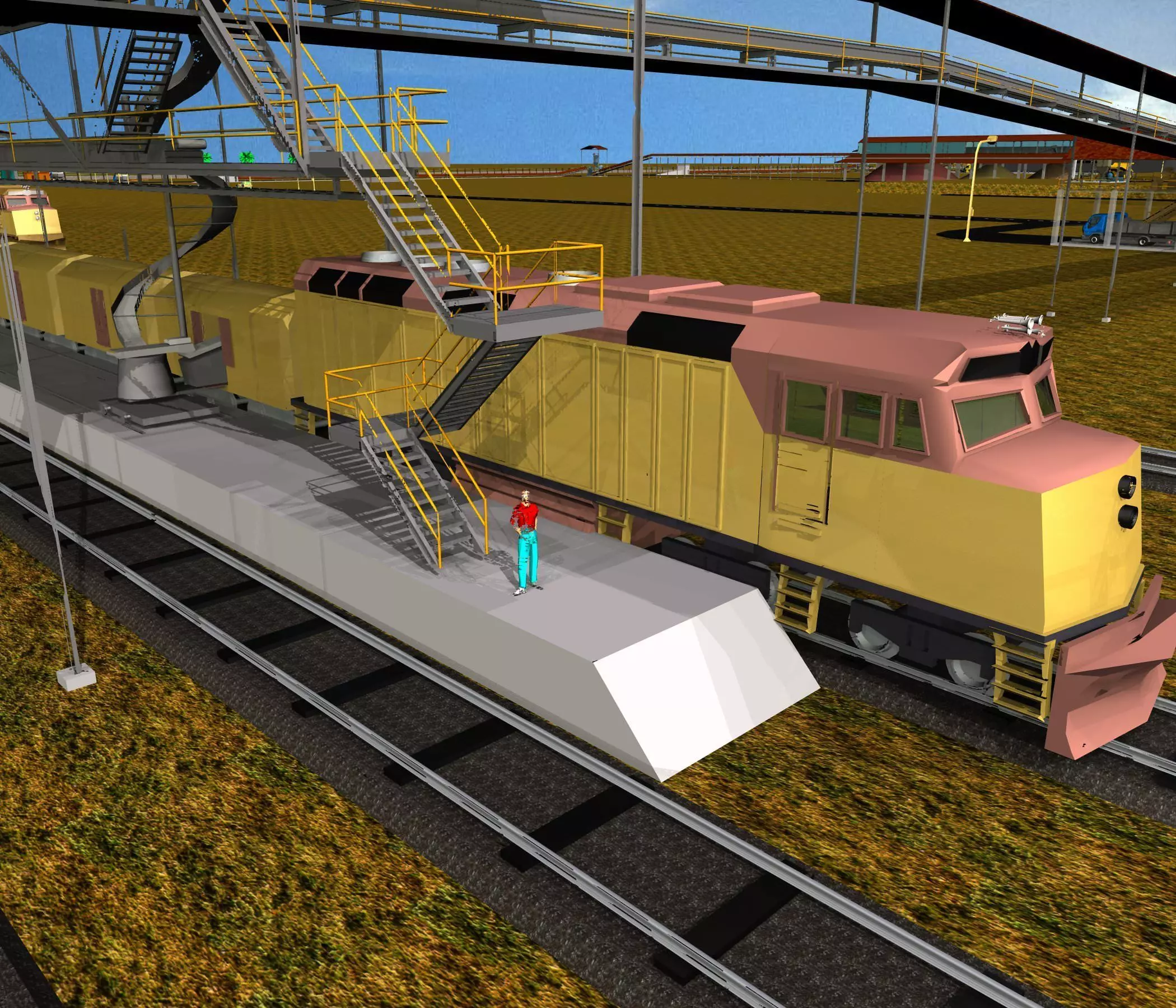 Cement Wagon Loading Free 3D model