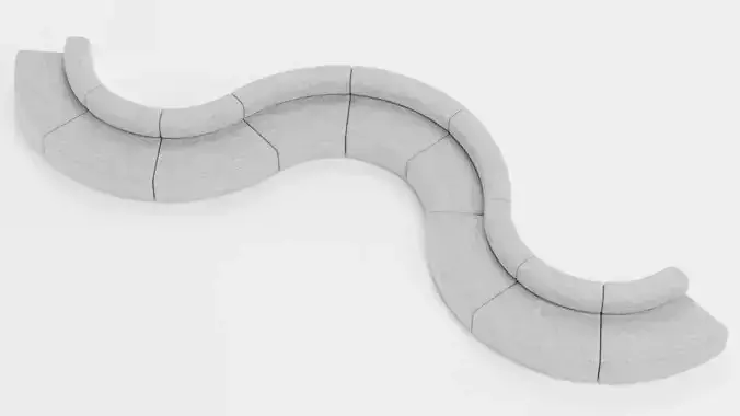 Modular Curved Sofa V3