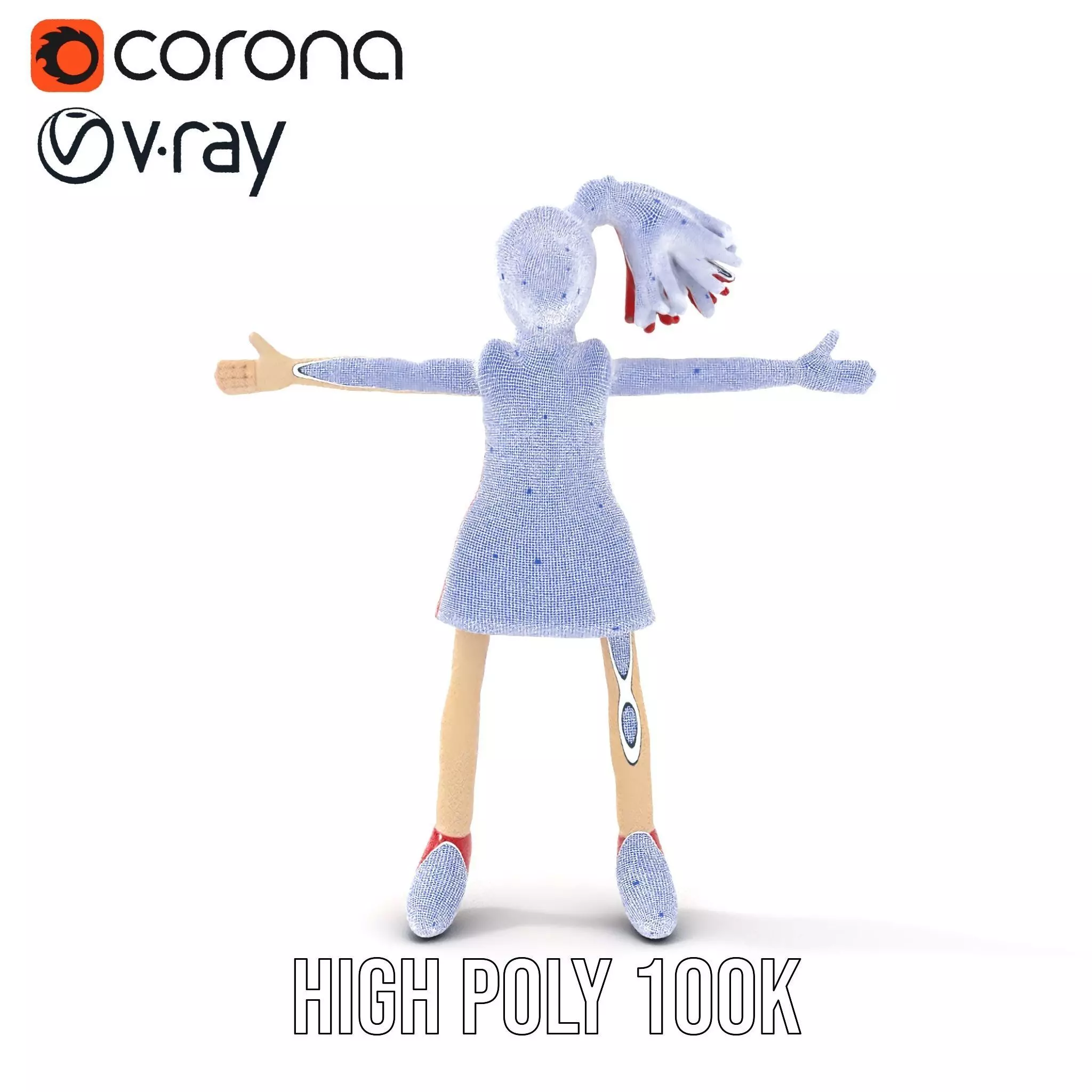 Red Yarn Doll model pack Low-poly 3D model_26