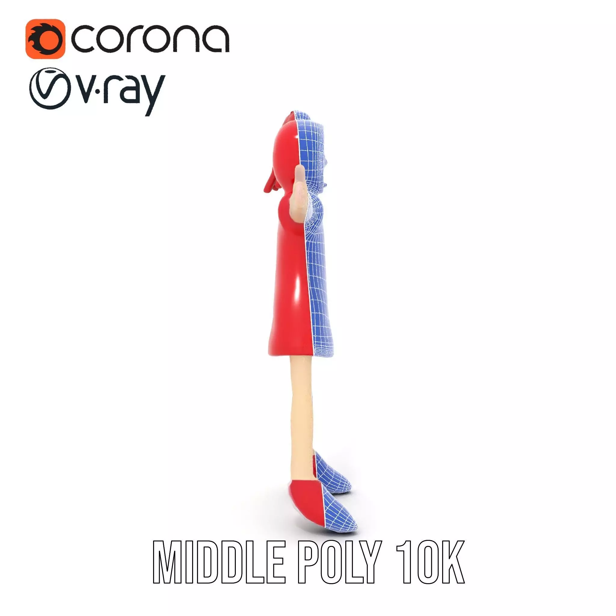 Red Yarn Doll model pack Low-poly 3D model_11