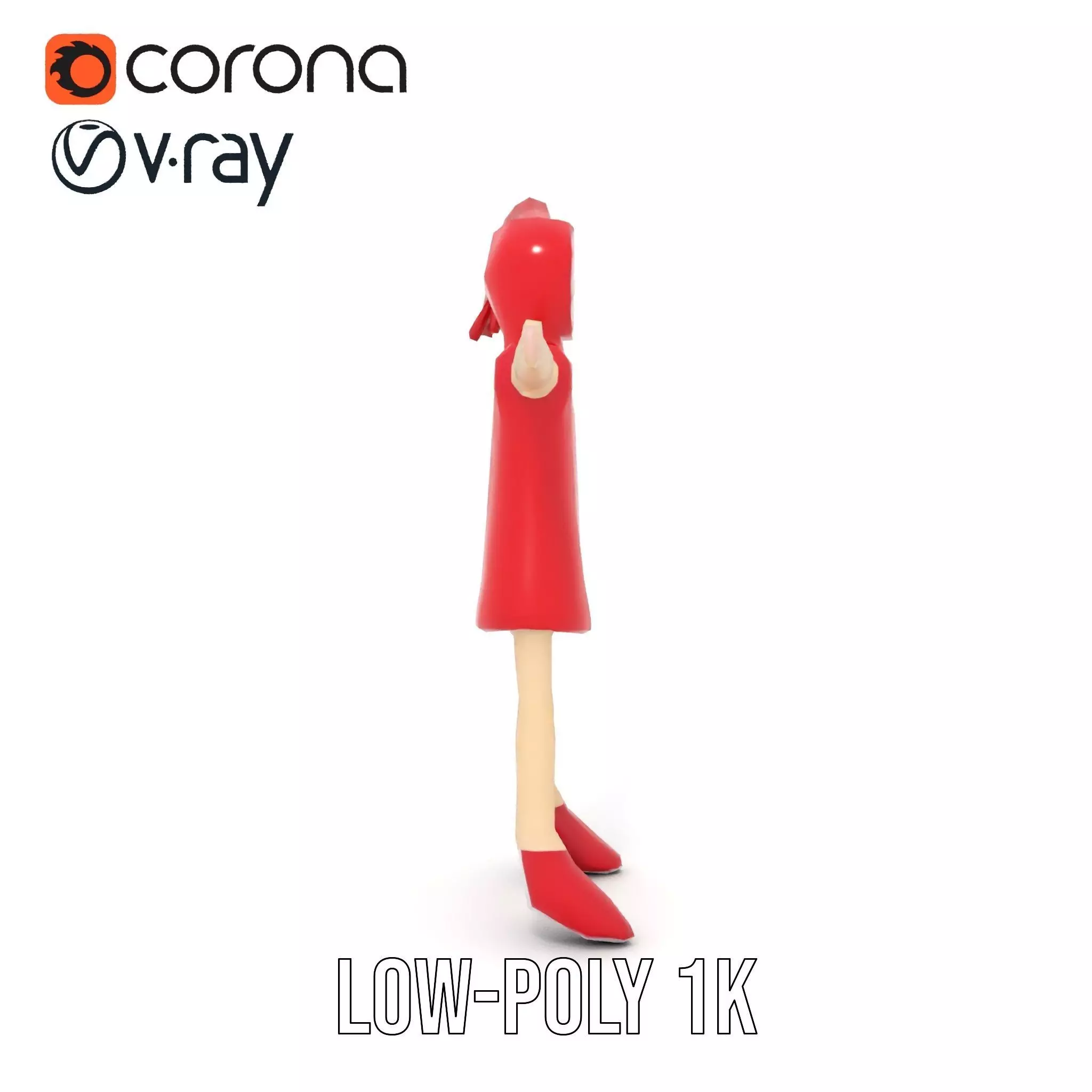 Red Yarn Doll model pack Low-poly 3D model_14