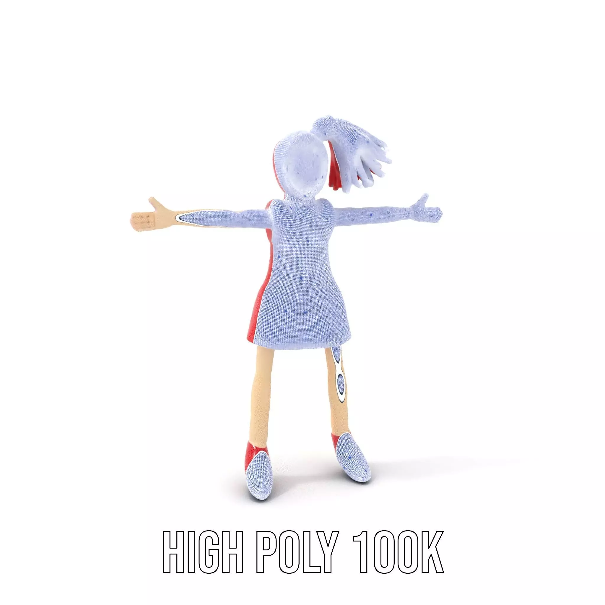Red Yarn Doll model pack Low-poly 3D model_4