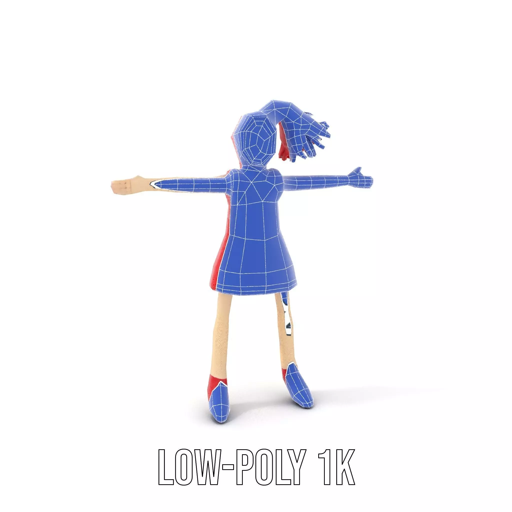Red Yarn Doll model pack Low-poly 3D model_20