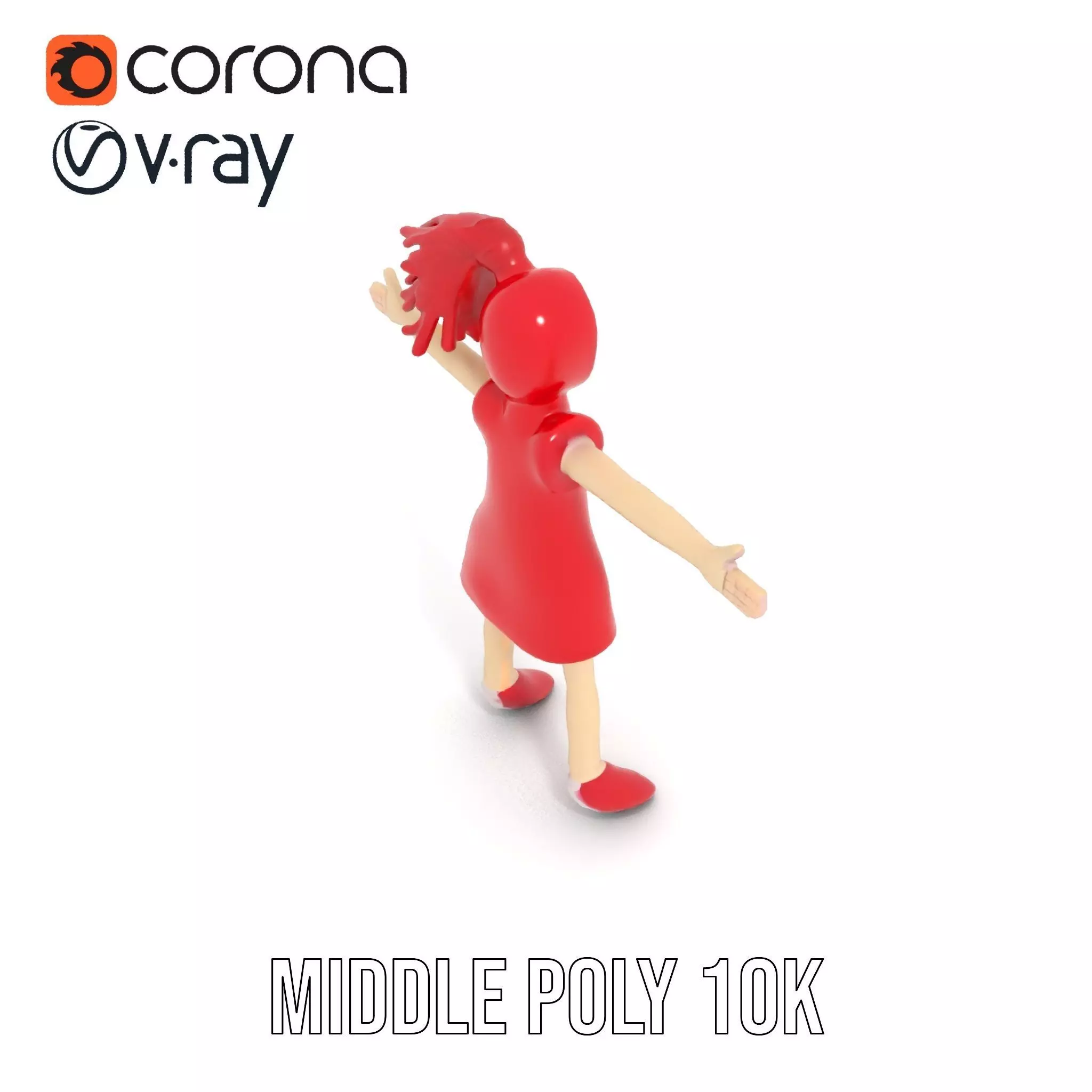 Red Yarn Doll model pack Low-poly 3D model_13