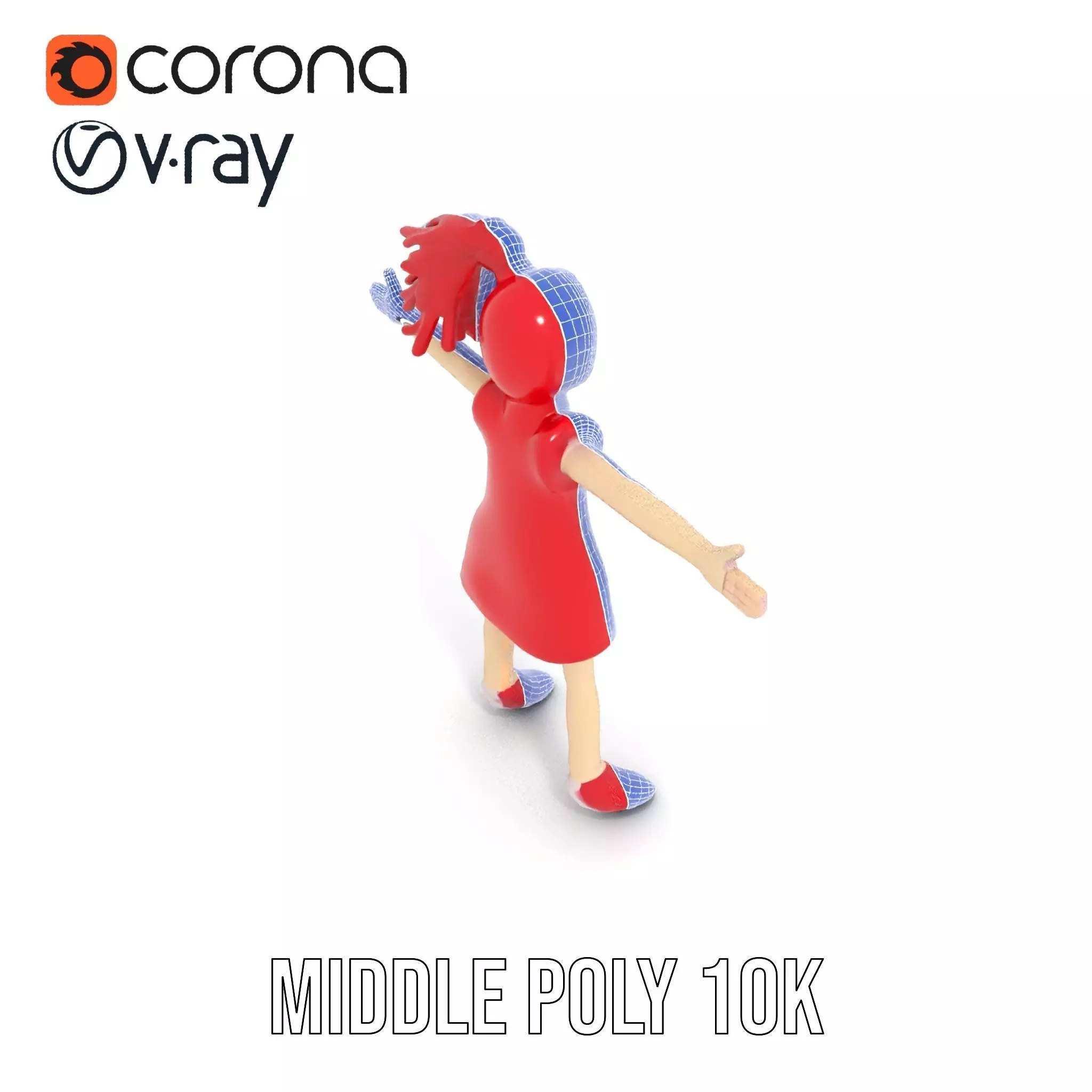 Red Yarn Doll model pack Low-poly 3D model_27