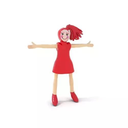 Red Yarn Doll model pack Low-poly 3D model Red Yarn Doll model pack Low-poly 3D model