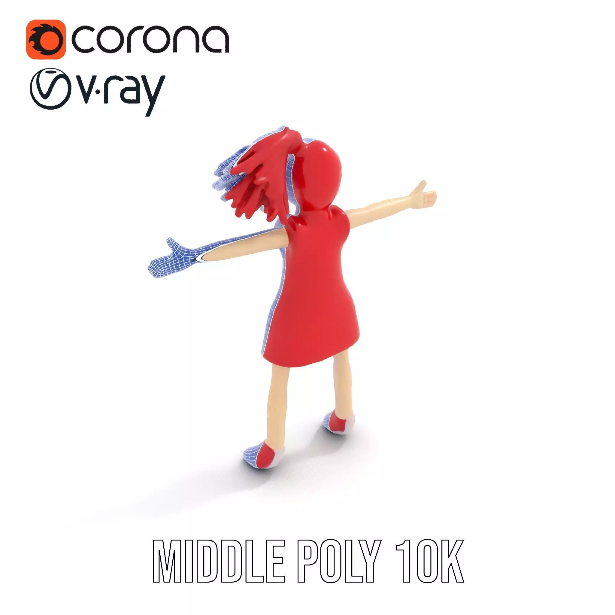 Red Yarn Doll model pack Low-poly 3D model_22