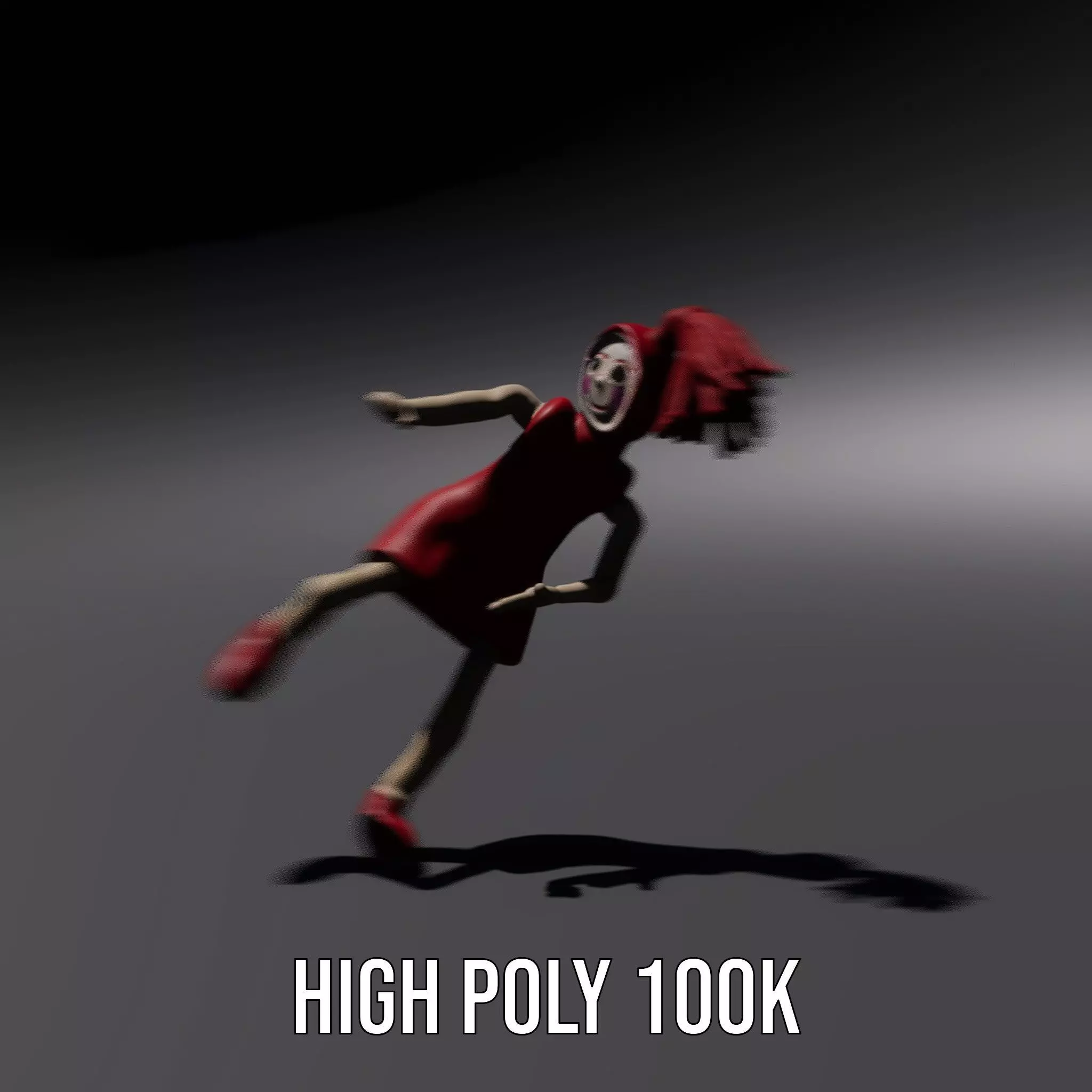 Red Yarn Doll model pack Low-poly 3D model_10