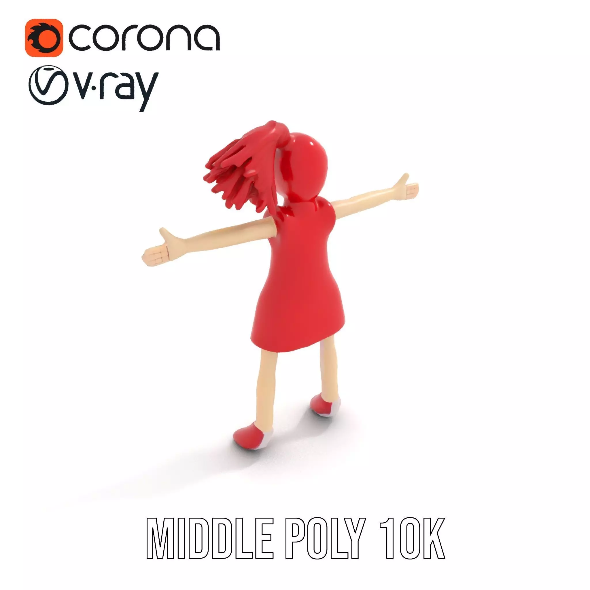 Red Yarn Doll model pack Low-poly 3D model_16