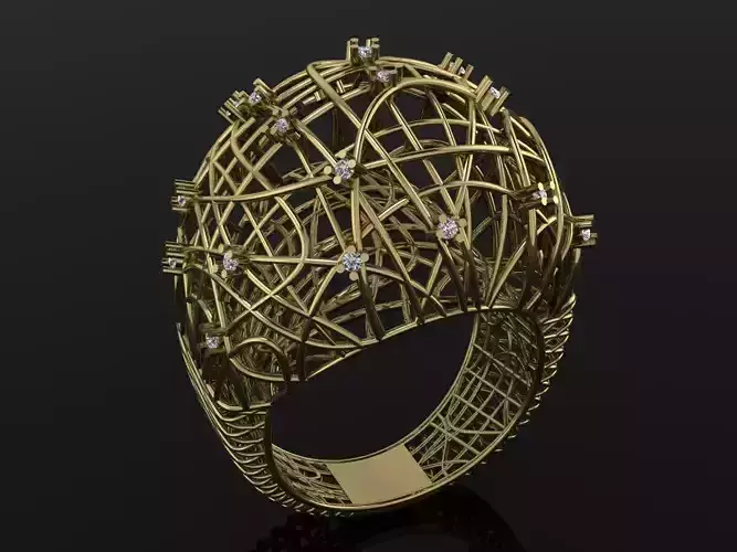 Ultra Vision Ring Gold Jewelry 3D print model