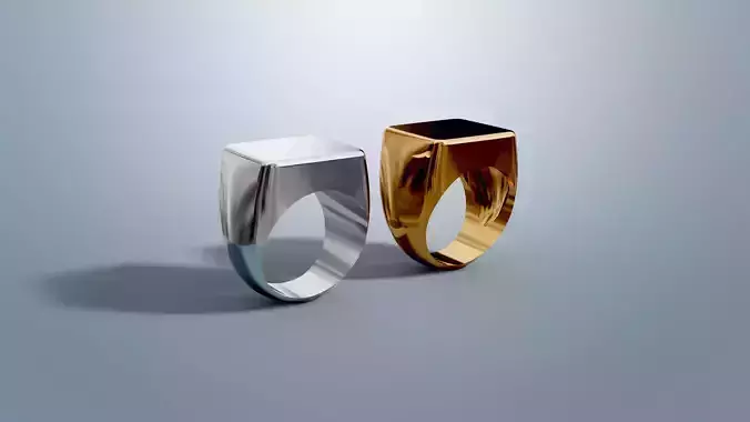 Signet ring solid and hollow