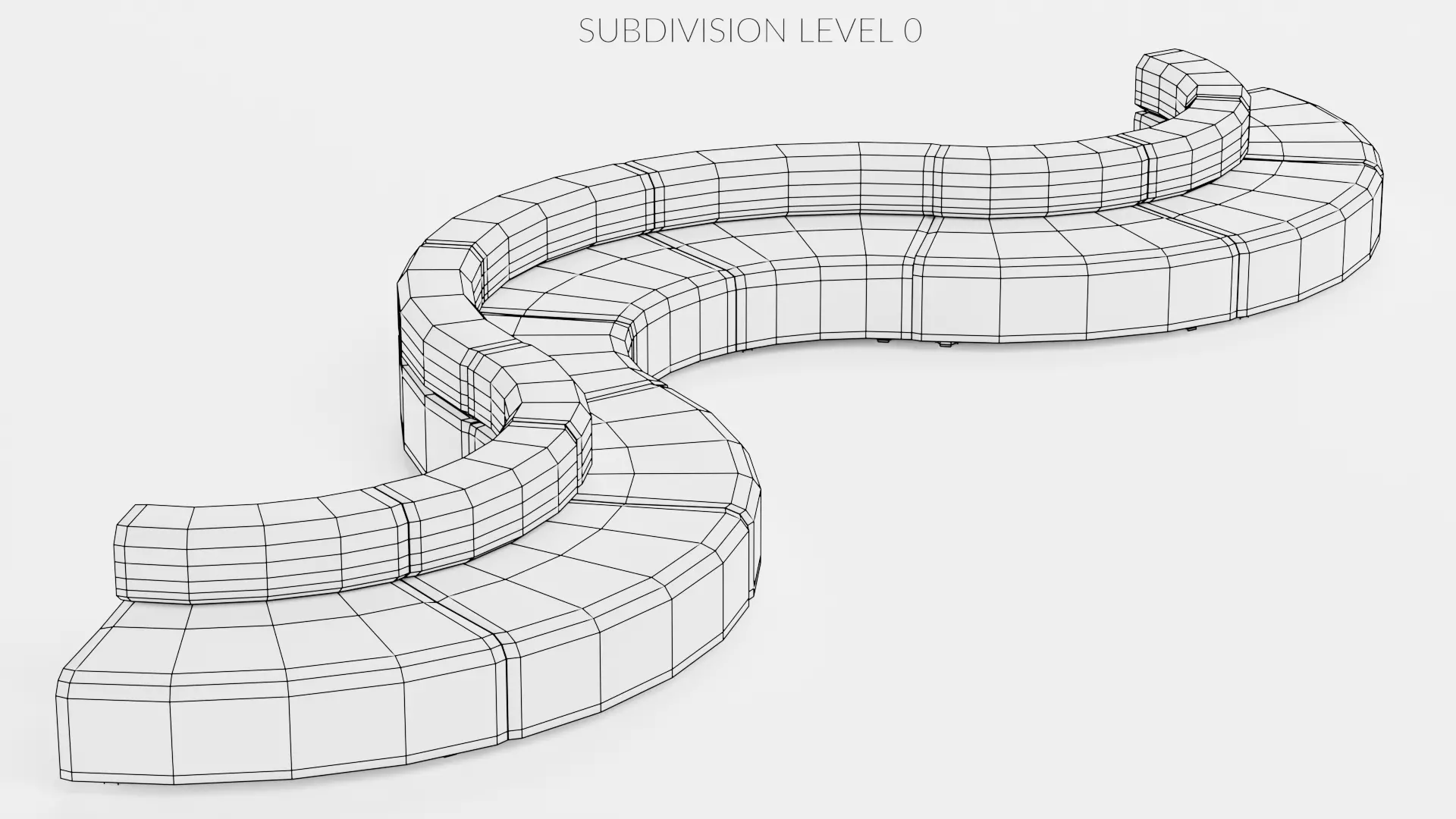 Modular Sofa Collection Low-poly 3D model_16