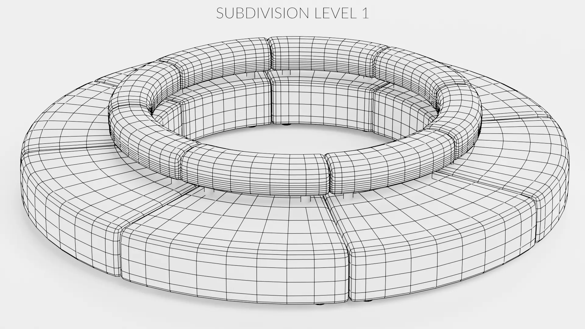 Modular Sofa Collection Low-poly 3D model_19