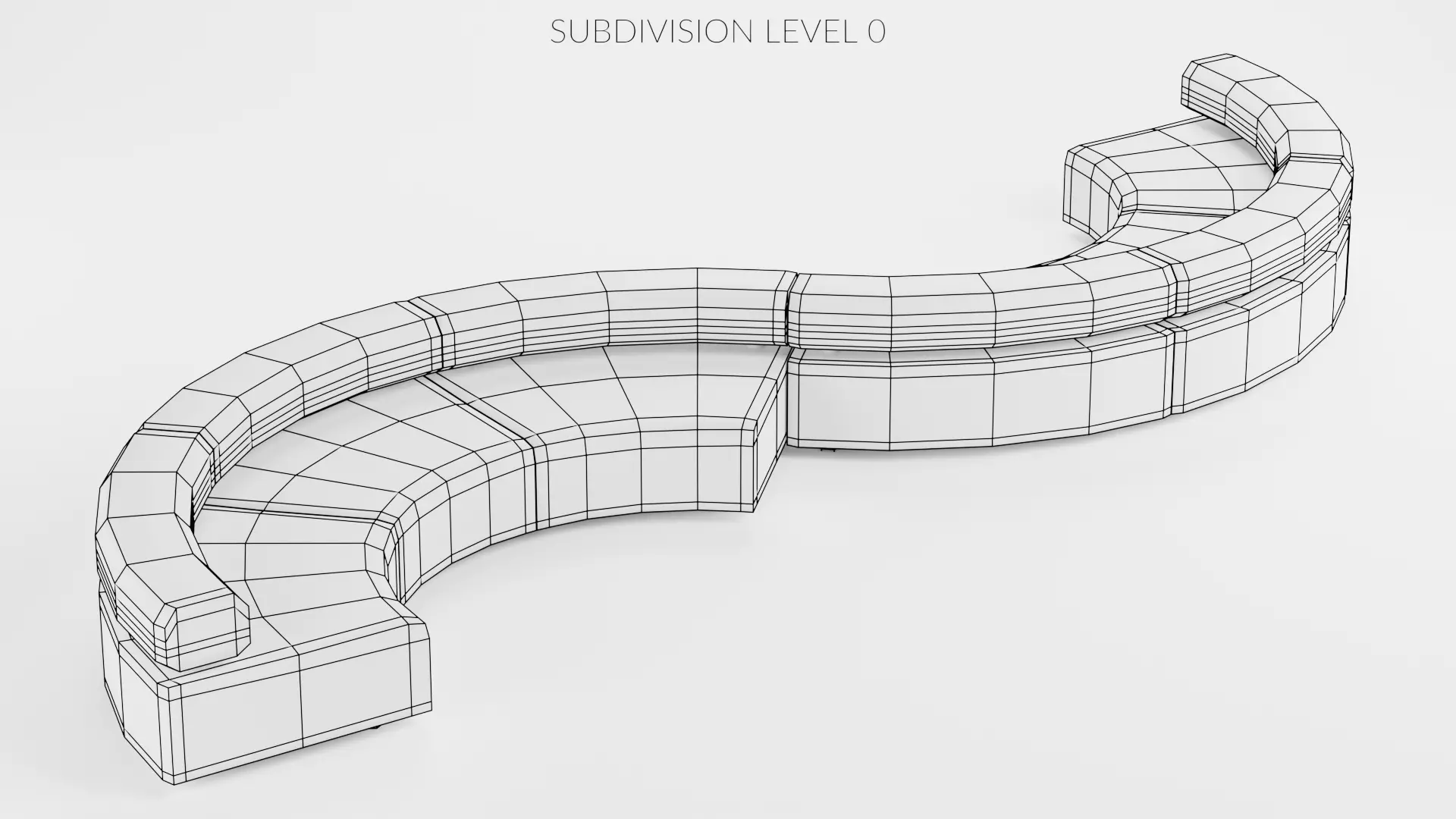 Modular Sofa Collection Low-poly 3D model_27