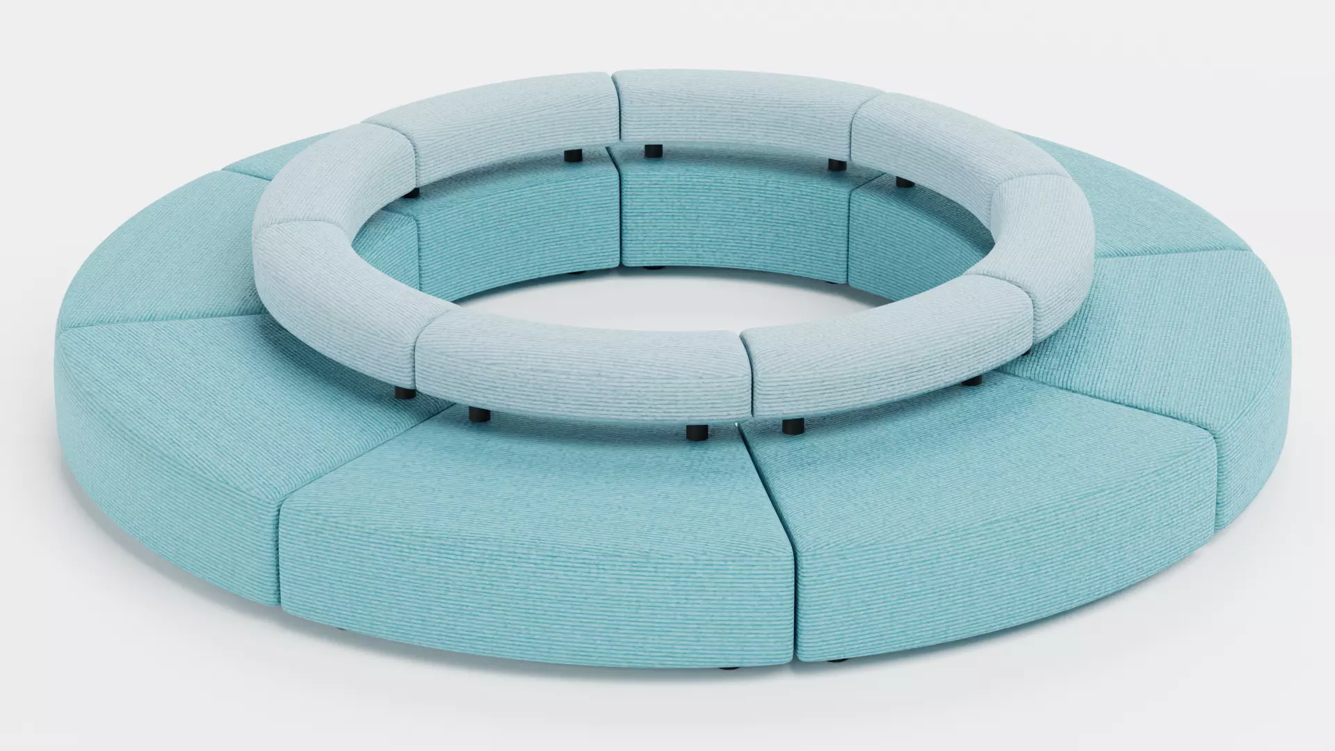 Modular Sofa Collection Low-poly 3D model_8