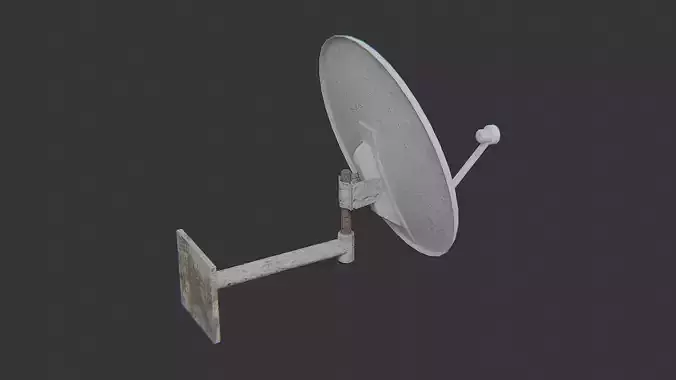 Small Satellite Dish with Wall Mount and Cable