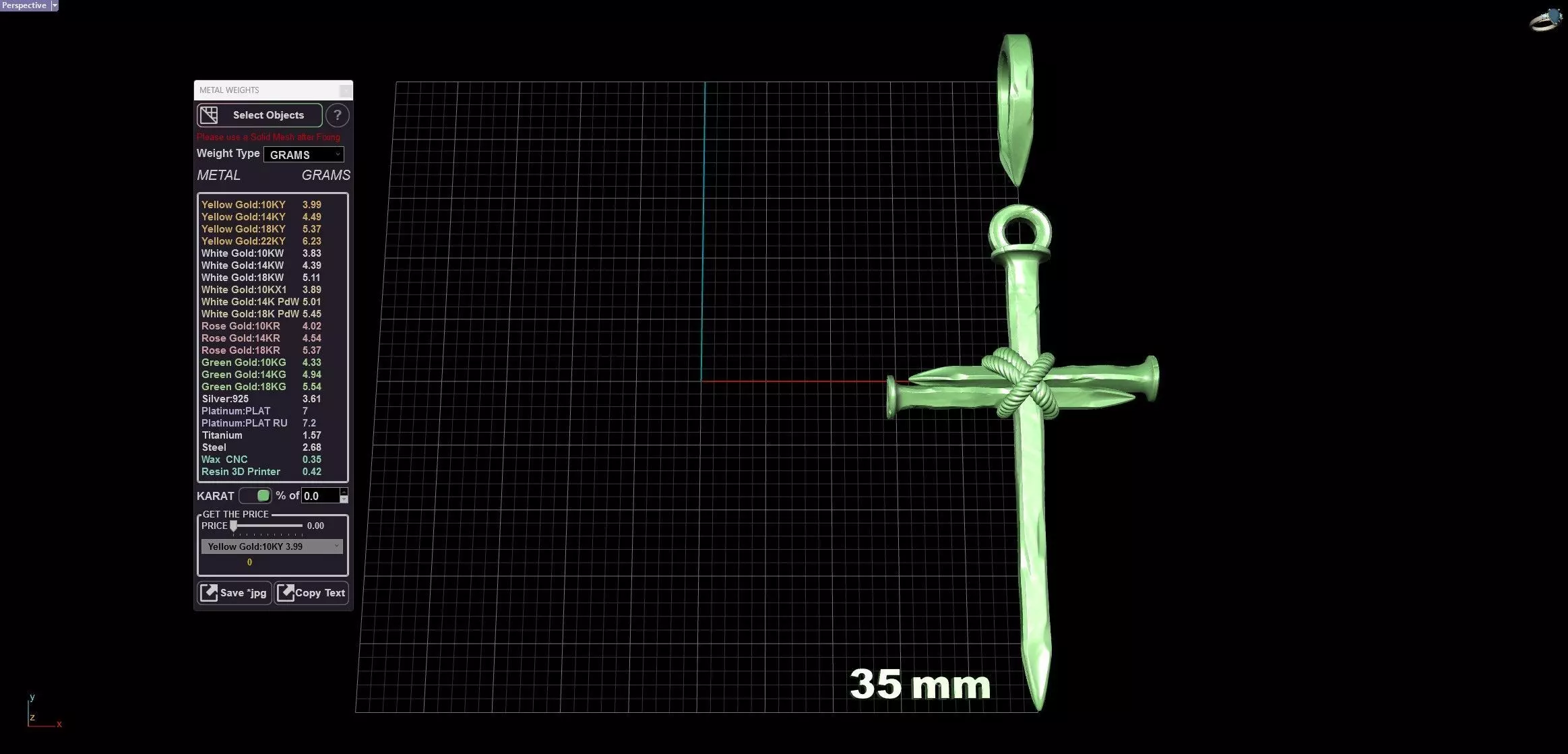 Three Forged Nails Cross with Rope Christian Pendant 3D print model_11