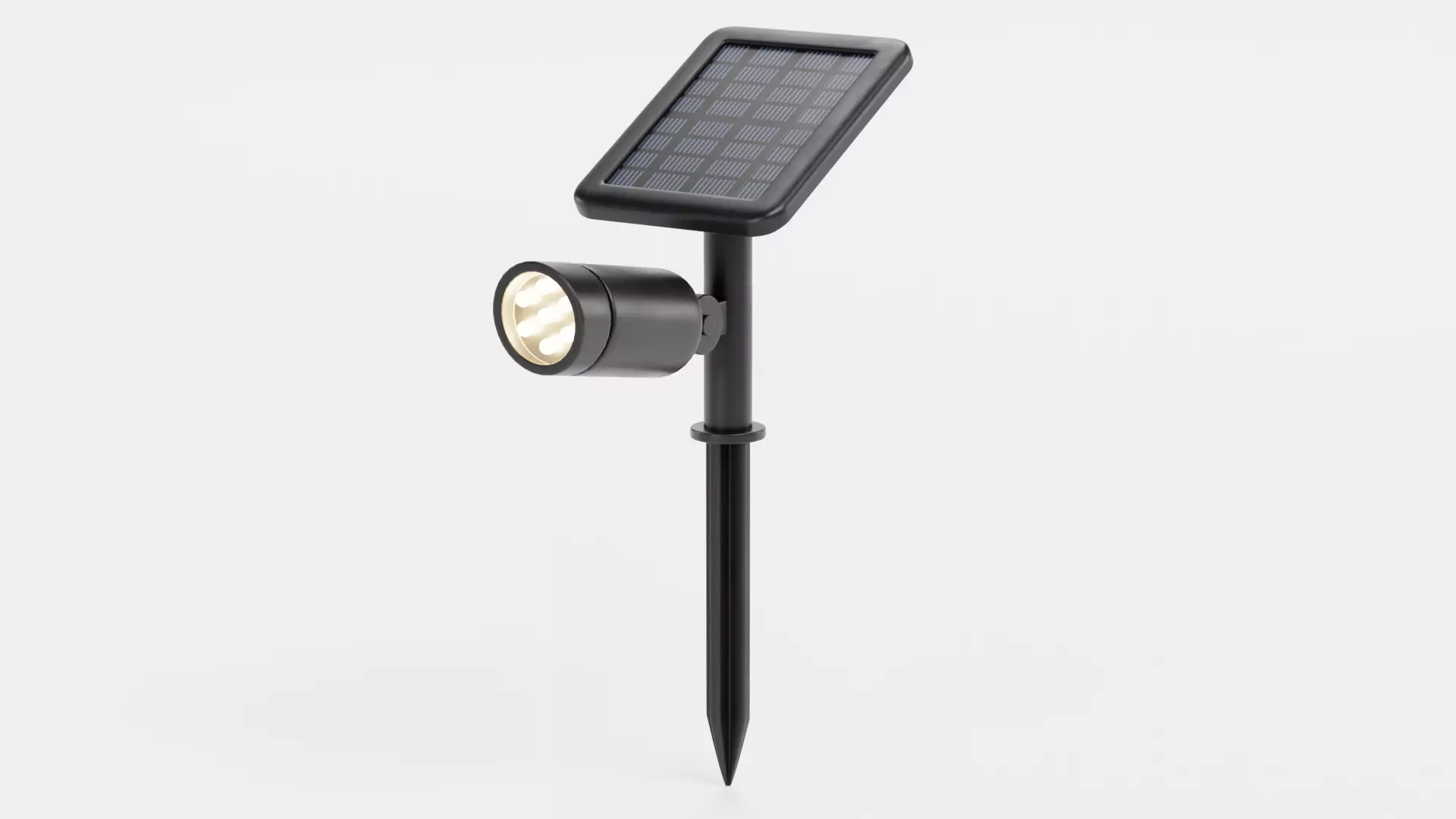 Solar Garden Lamp - Compact Outdoor Light Low-poly 3D model