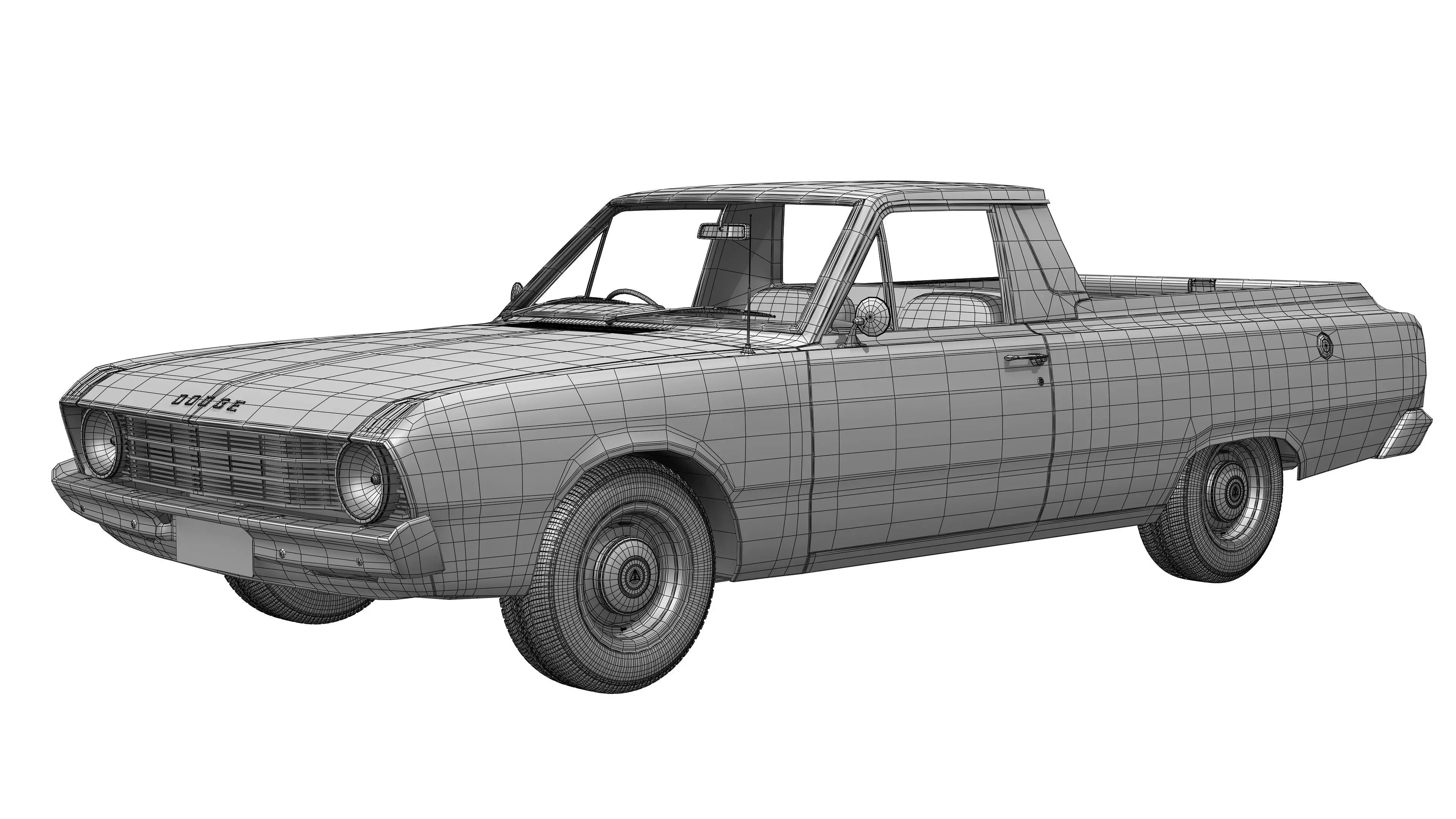 Dodge Valiant Ute VF 1967 - 1969 3D model_21