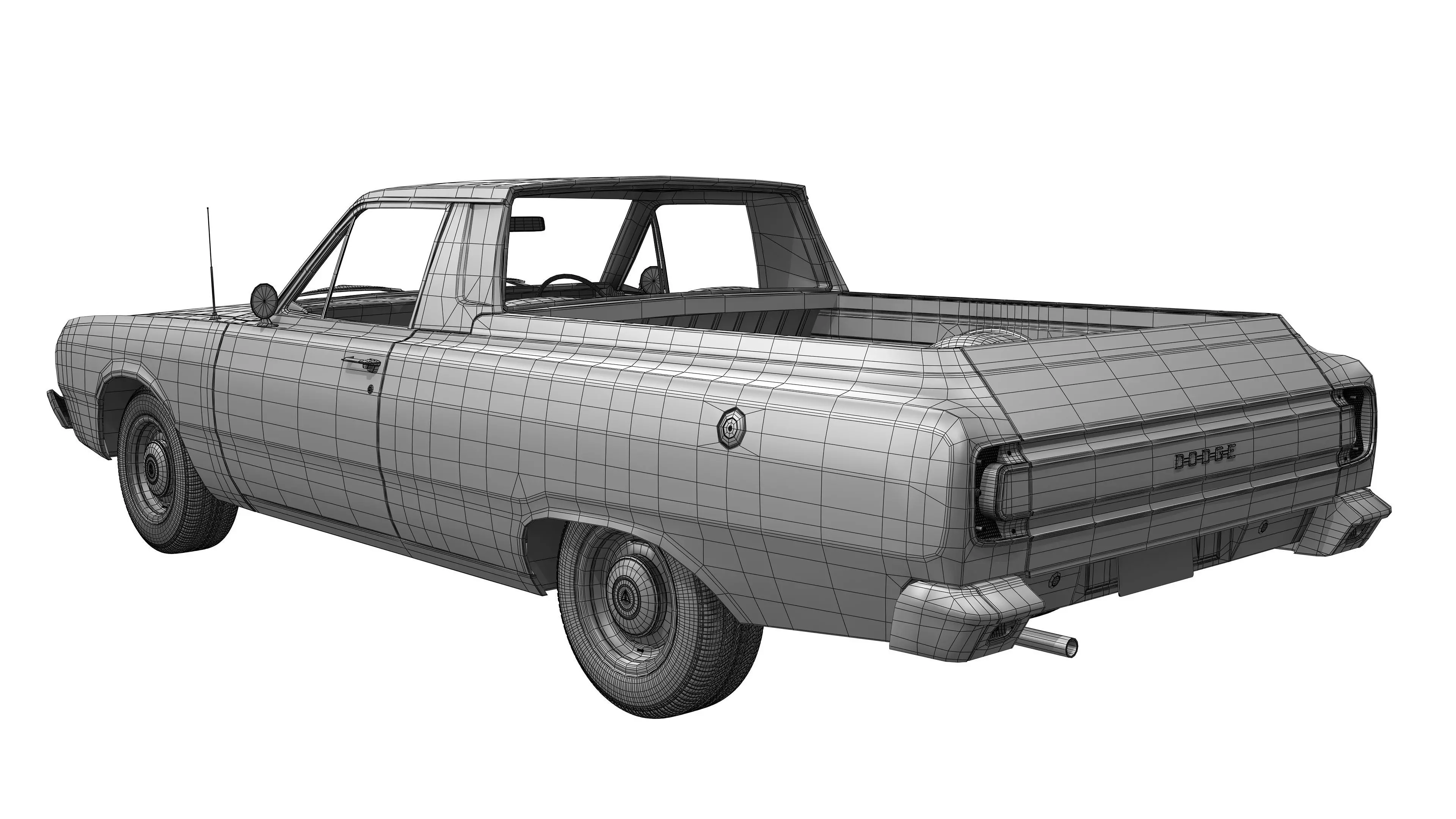 Dodge Valiant Ute VF 1967 - 1969 3D model_22