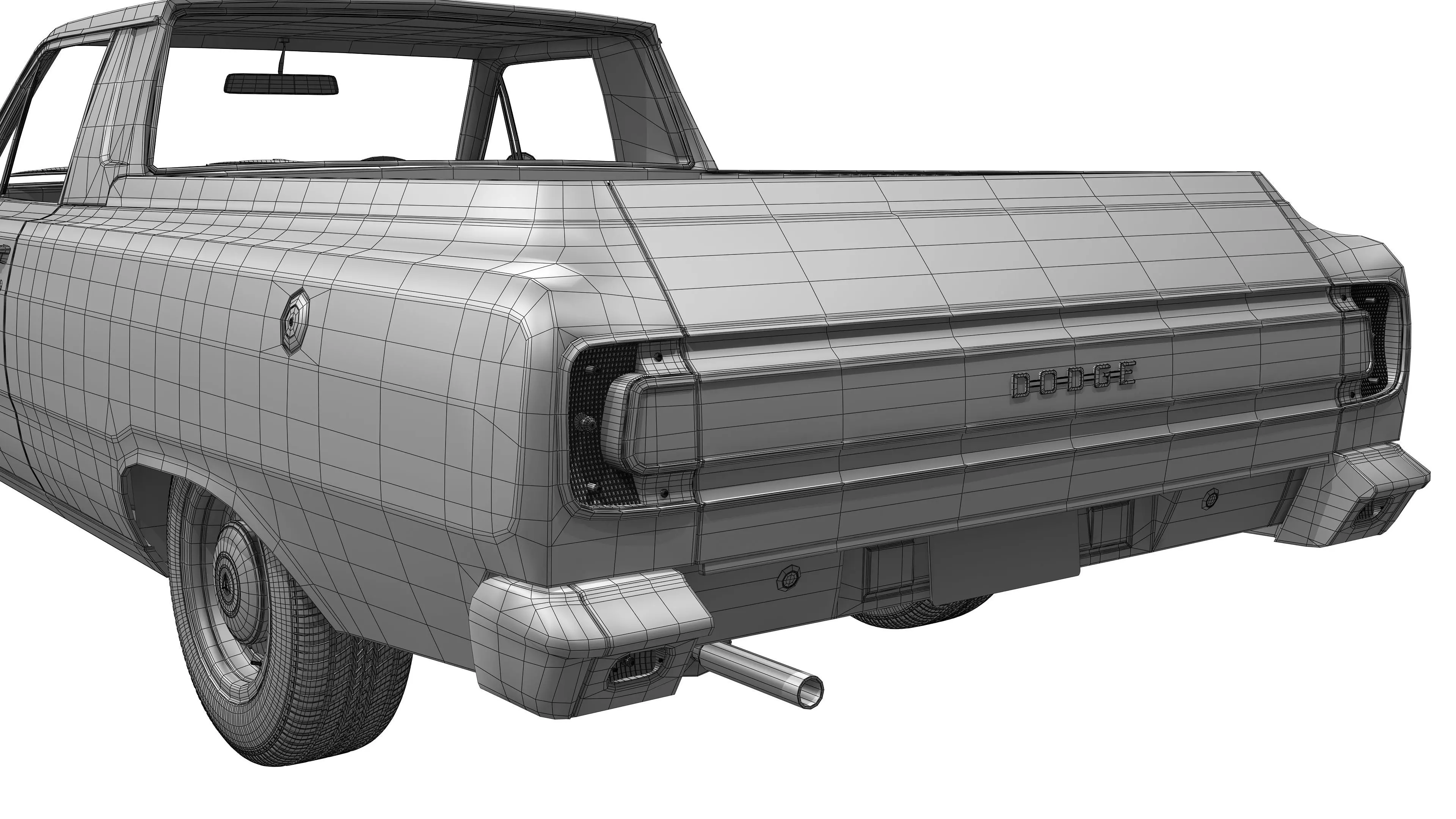 Dodge Valiant Ute VF 1967 - 1969 3D model_25