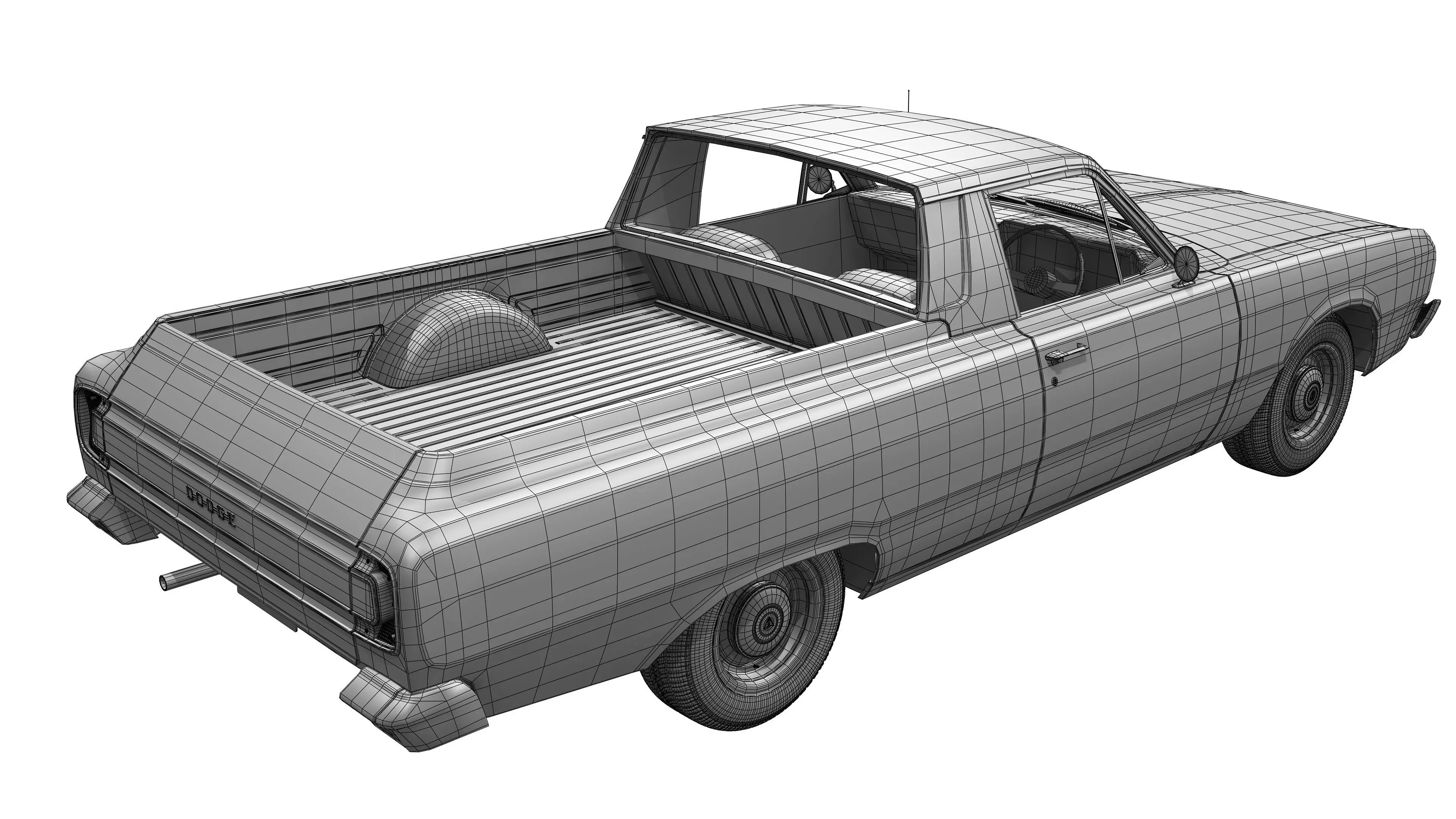 Dodge Valiant Ute VF 1967 - 1969 3D model_23
