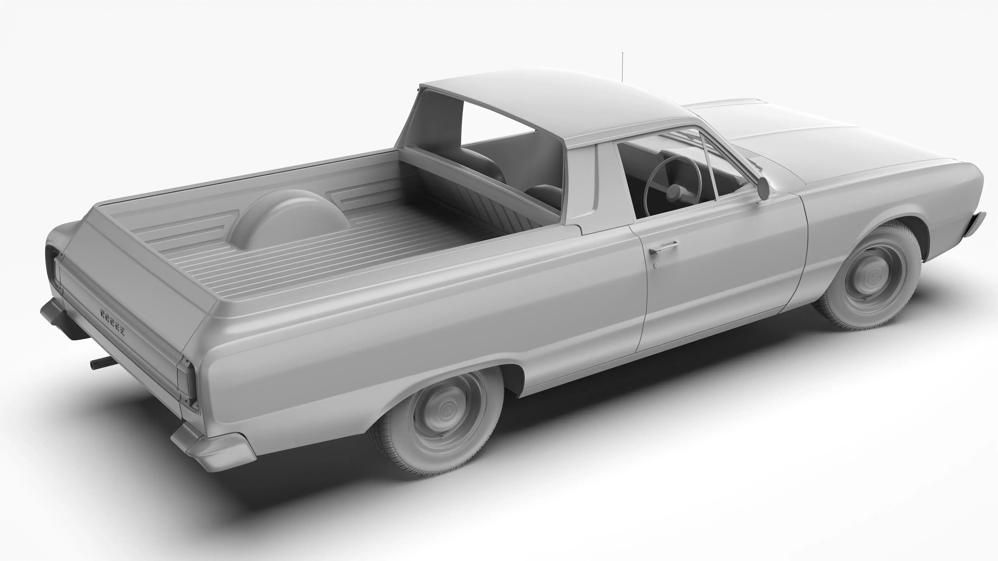 Dodge Valiant Ute VF 1967 - 1969 3D model_13