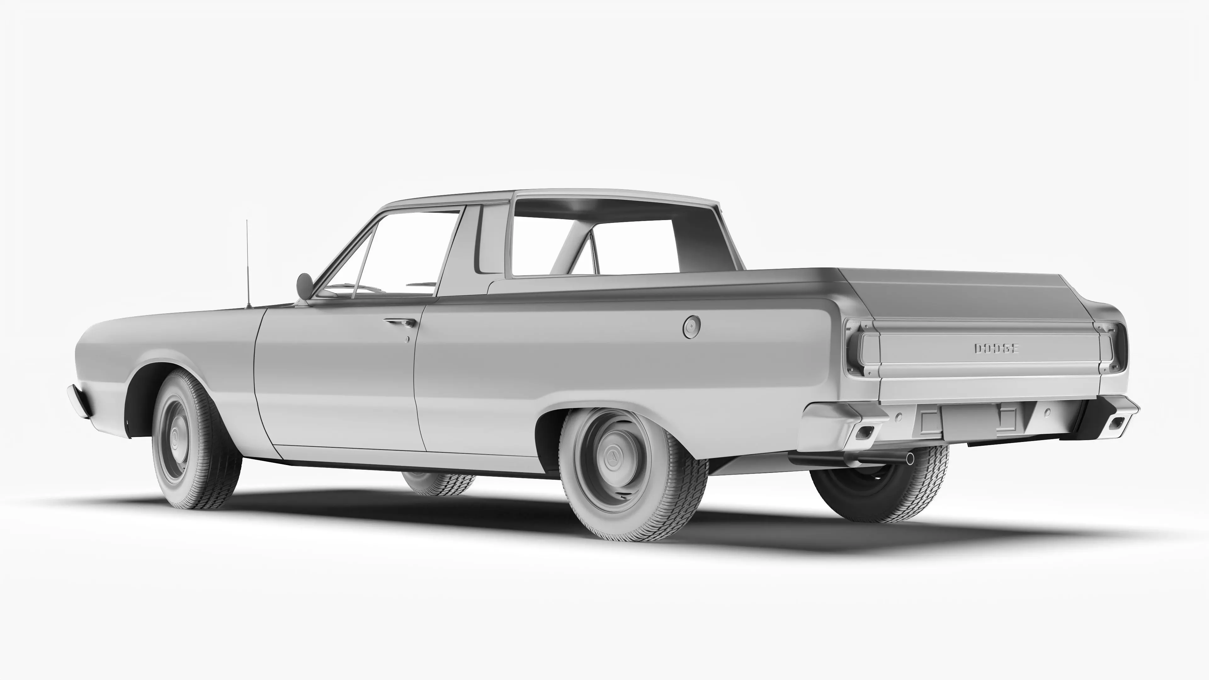 Dodge Valiant Ute VF 1967 - 1969 3D model_12