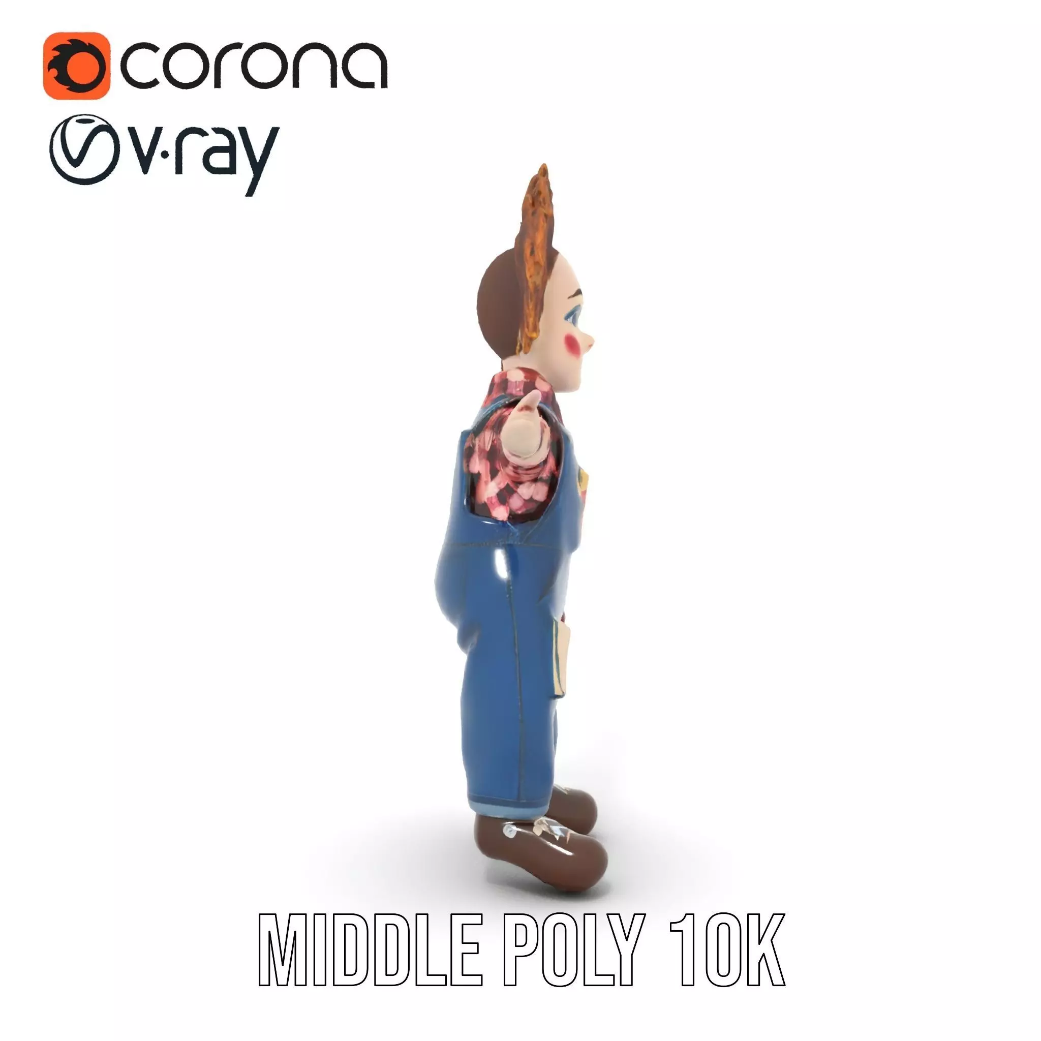Playful Toy Doll model pack Low-poly 3D model_5