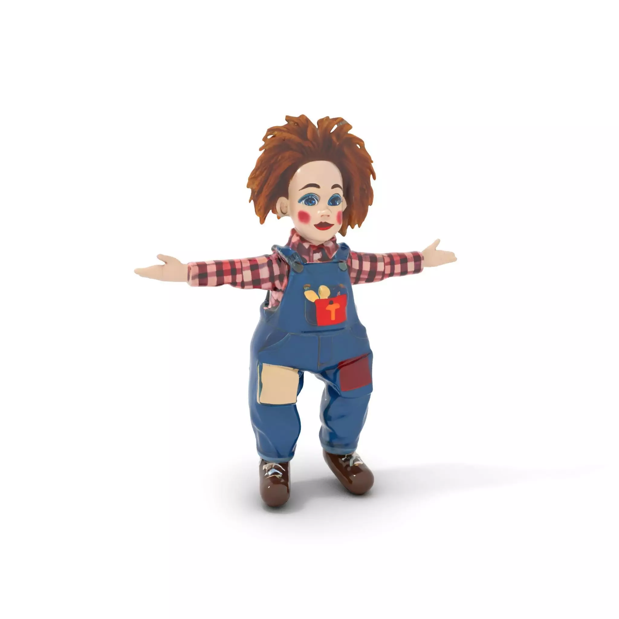 Playful Toy Doll model pack Low-poly 3D model_0