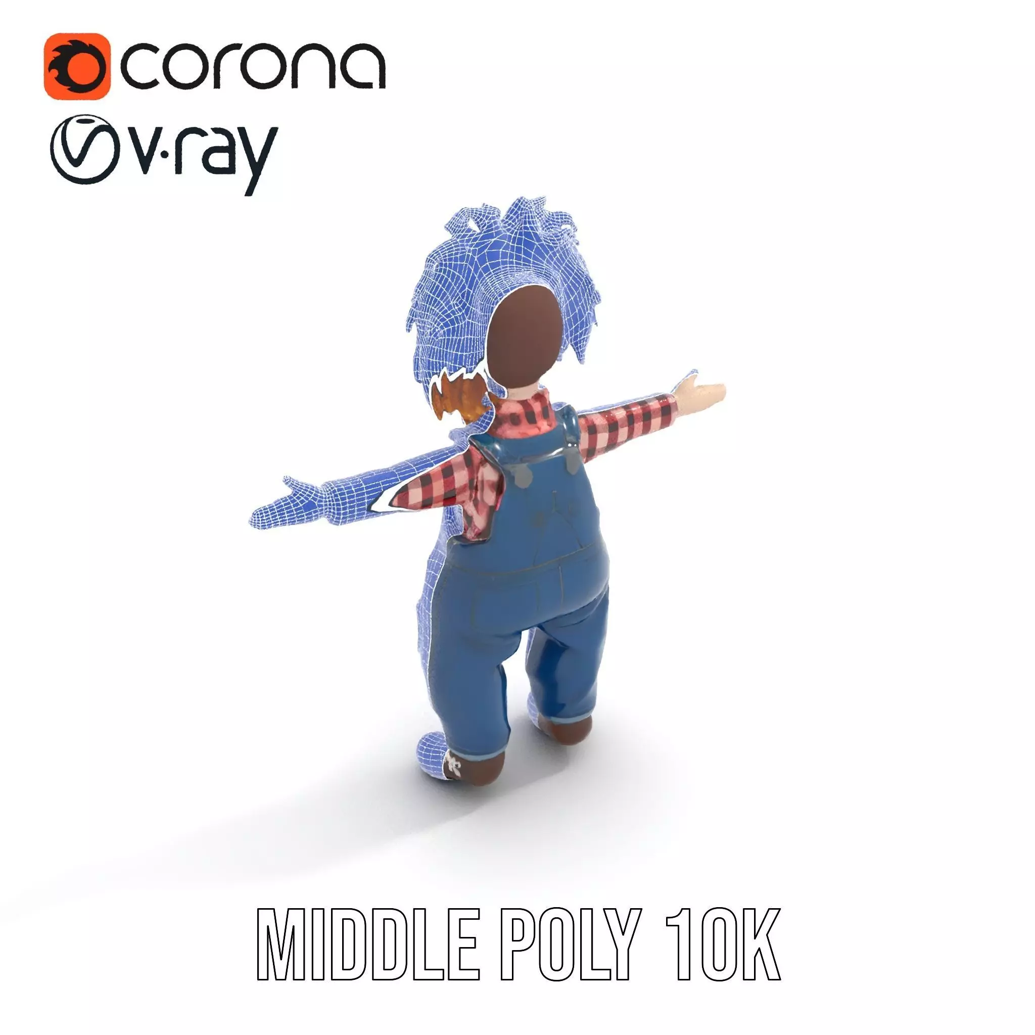 Playful Toy Doll model pack Low-poly 3D model_26