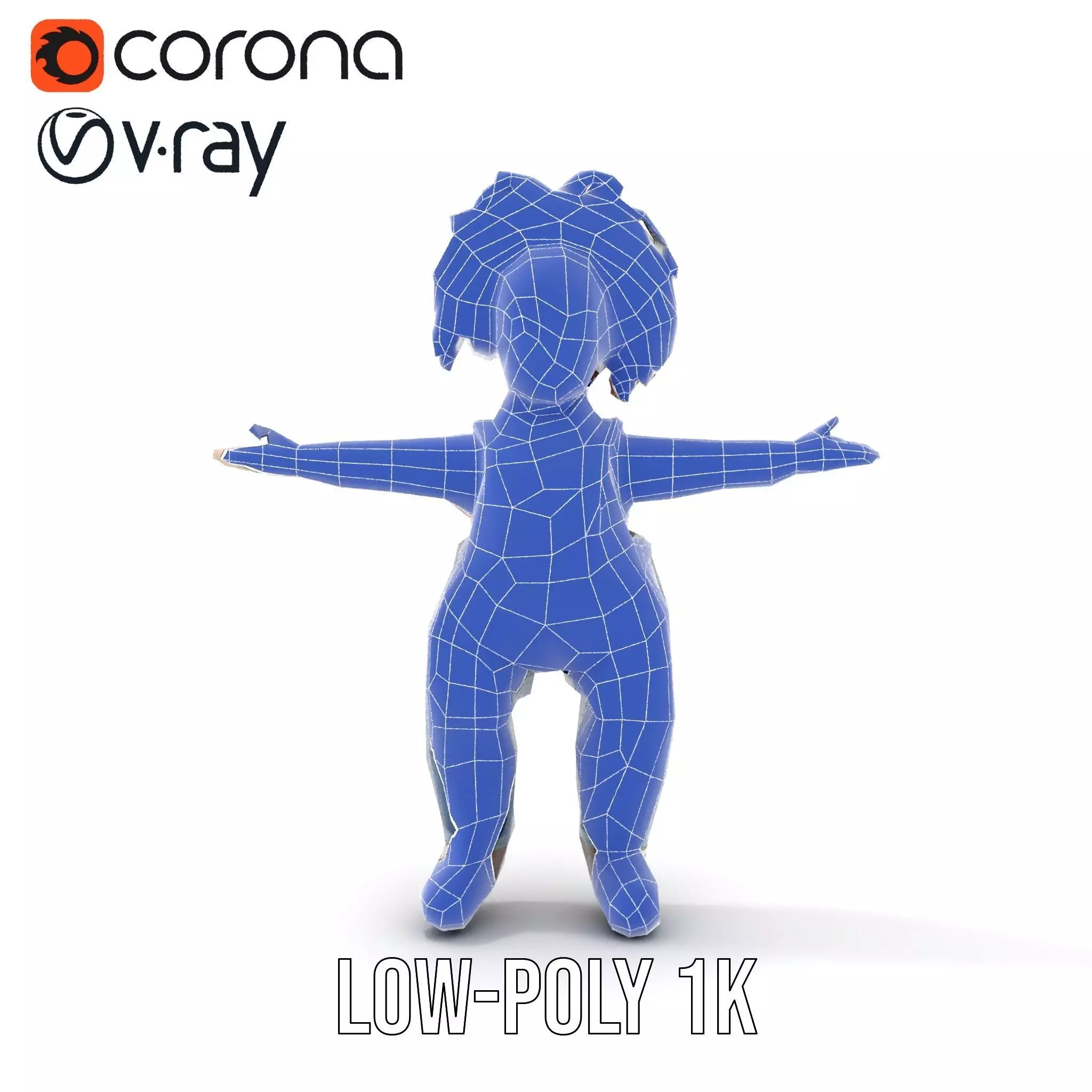 Playful Toy Doll model pack Low-poly 3D model_24